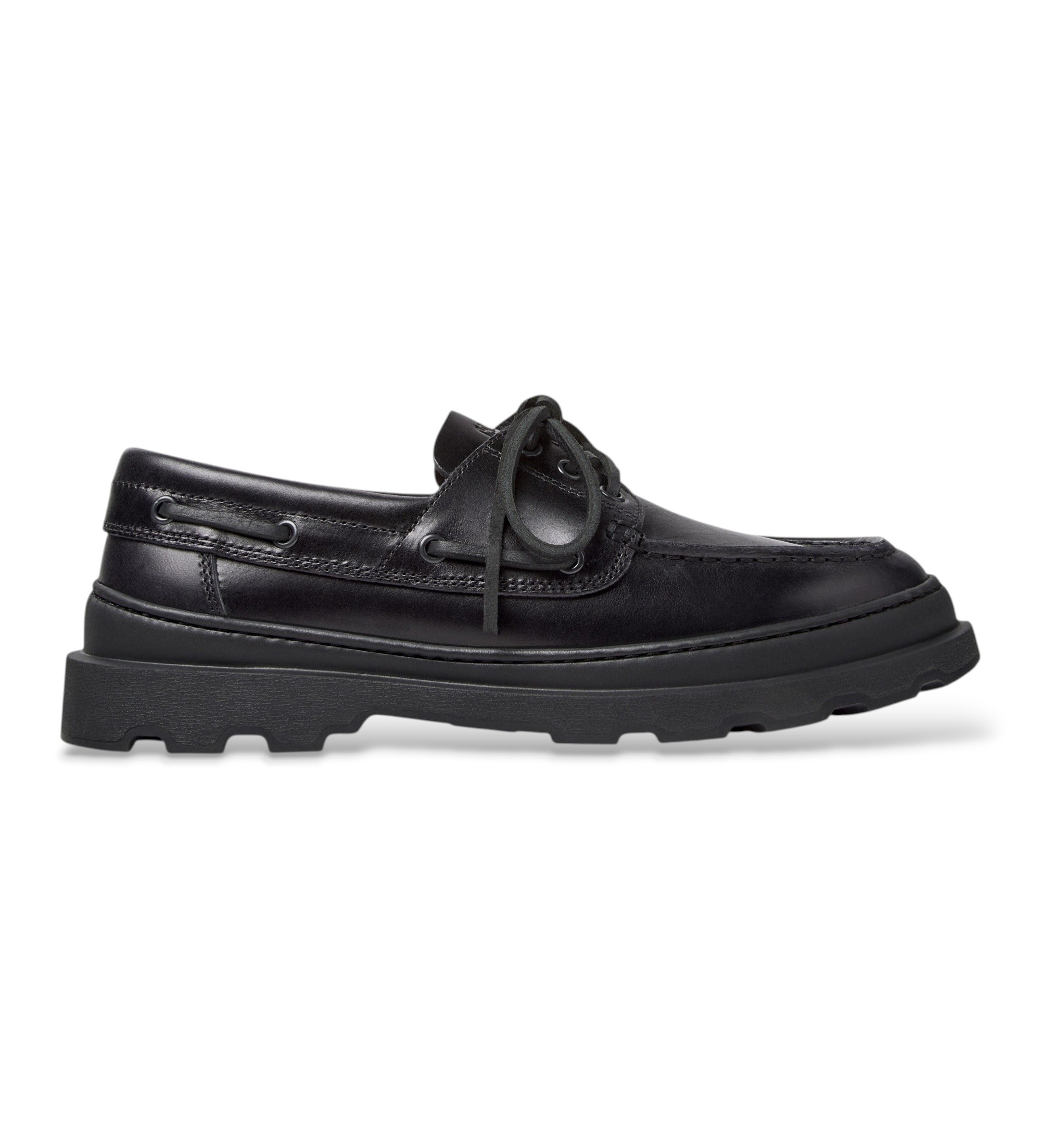 Camper für Herren. K101067-002 Mocasines de piel Brutus+ negro (40), Leder, Schwarz, Wohnung, Keine, Klassisch