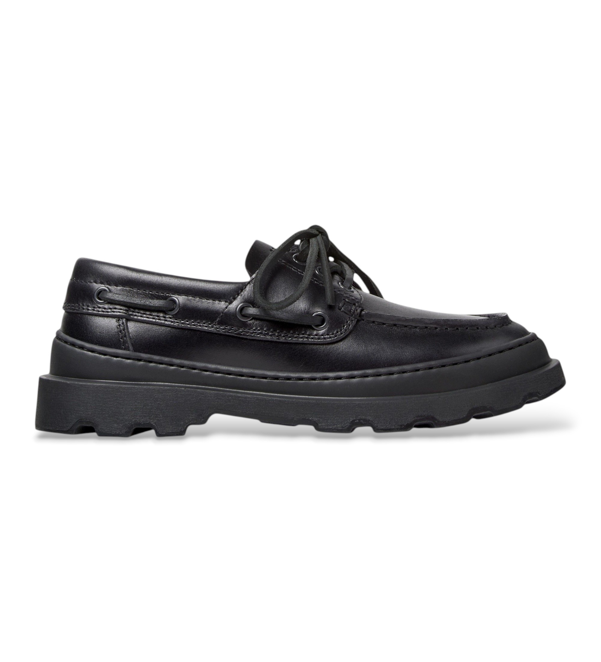 Camper für Damen. K201840-002 Mocasines de piel Brutus+ negro (41), Leder, Schwarz, Wohnung, Keine, Lässig