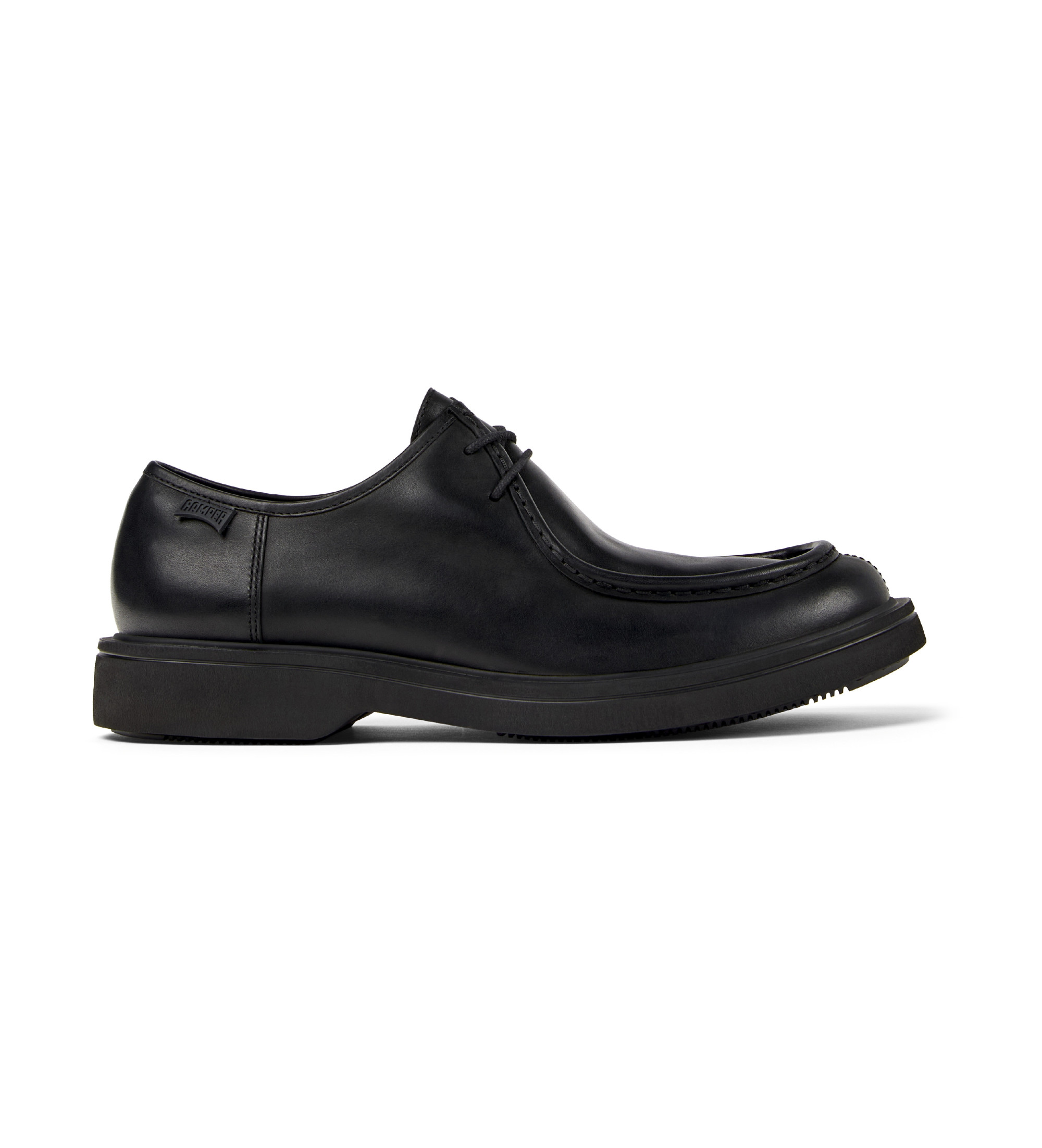 Camper für Herren. K100999-001 Norman Lederschuhe schwarz (43), Wohnung, Schnürsenkel, Lässig