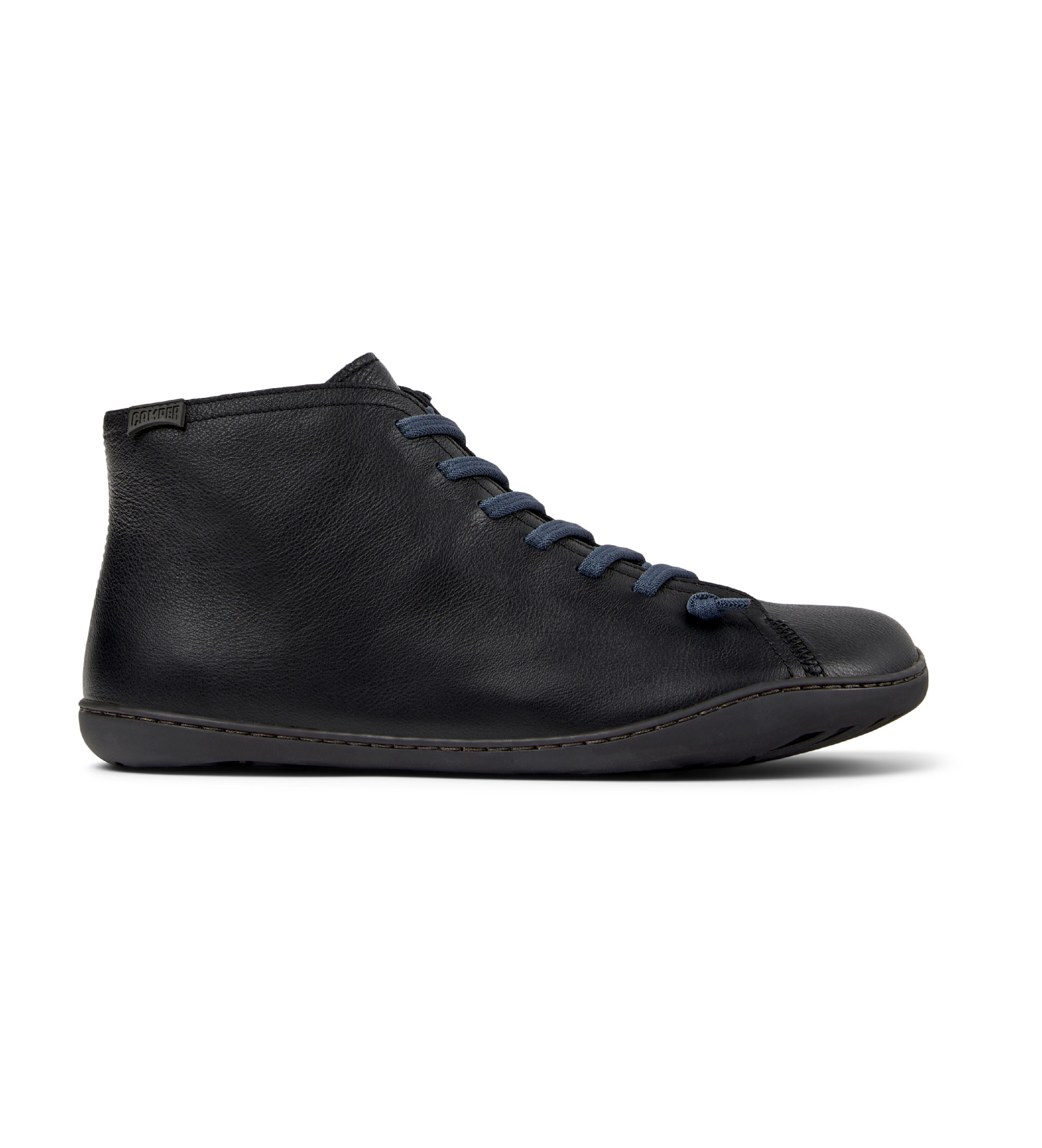 Campervoor mannen. 36411-109 Peu Cami leren enkellaarsjes zwart (42), Leer, Plat, Ritssluiting, Casual