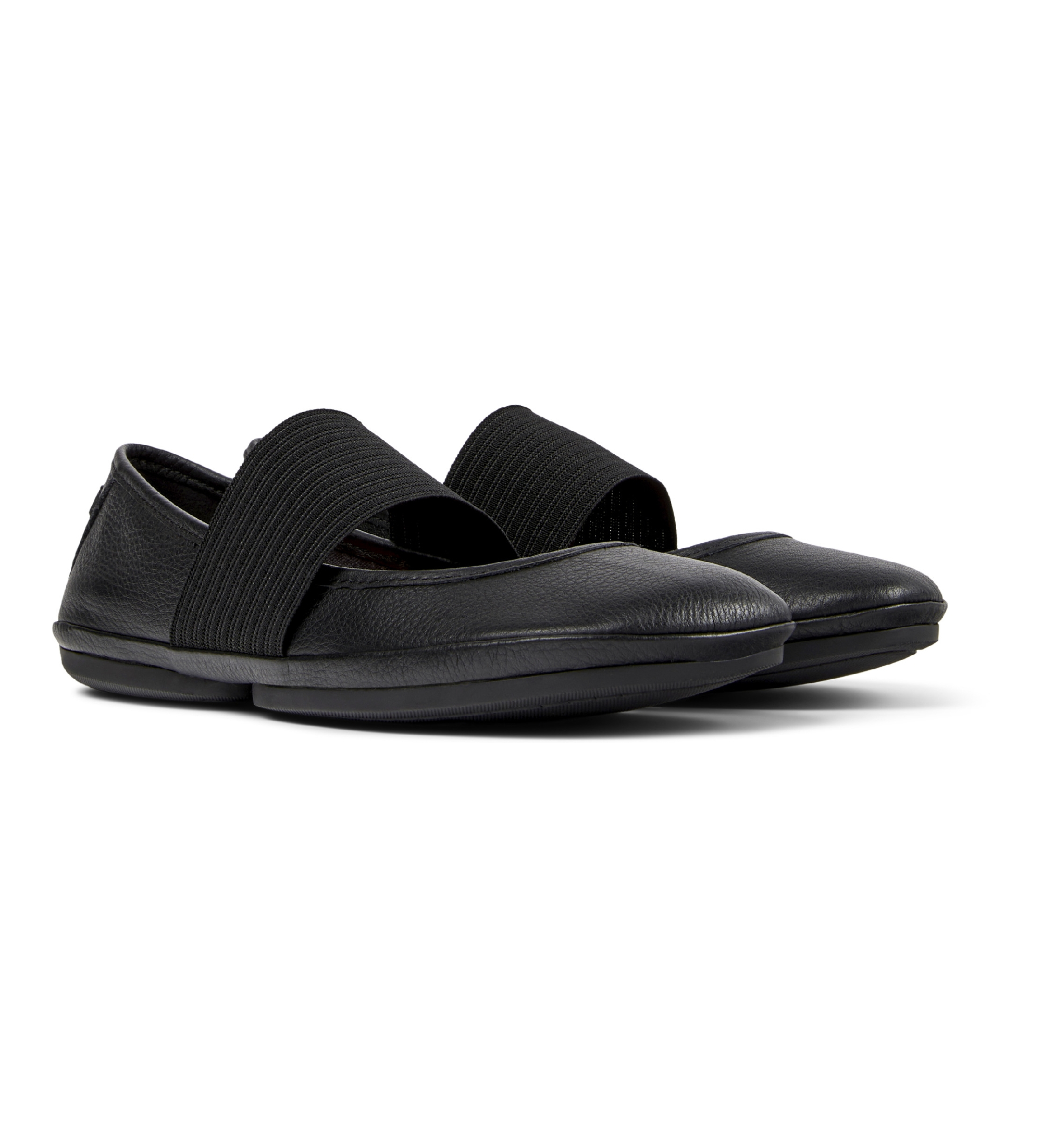 Campervoor vrouwen. 21595-242 Merceditas Rechts Nina zwart (36), Leer, Plat, 1 tot 3 cm, Casual, Duurzaam