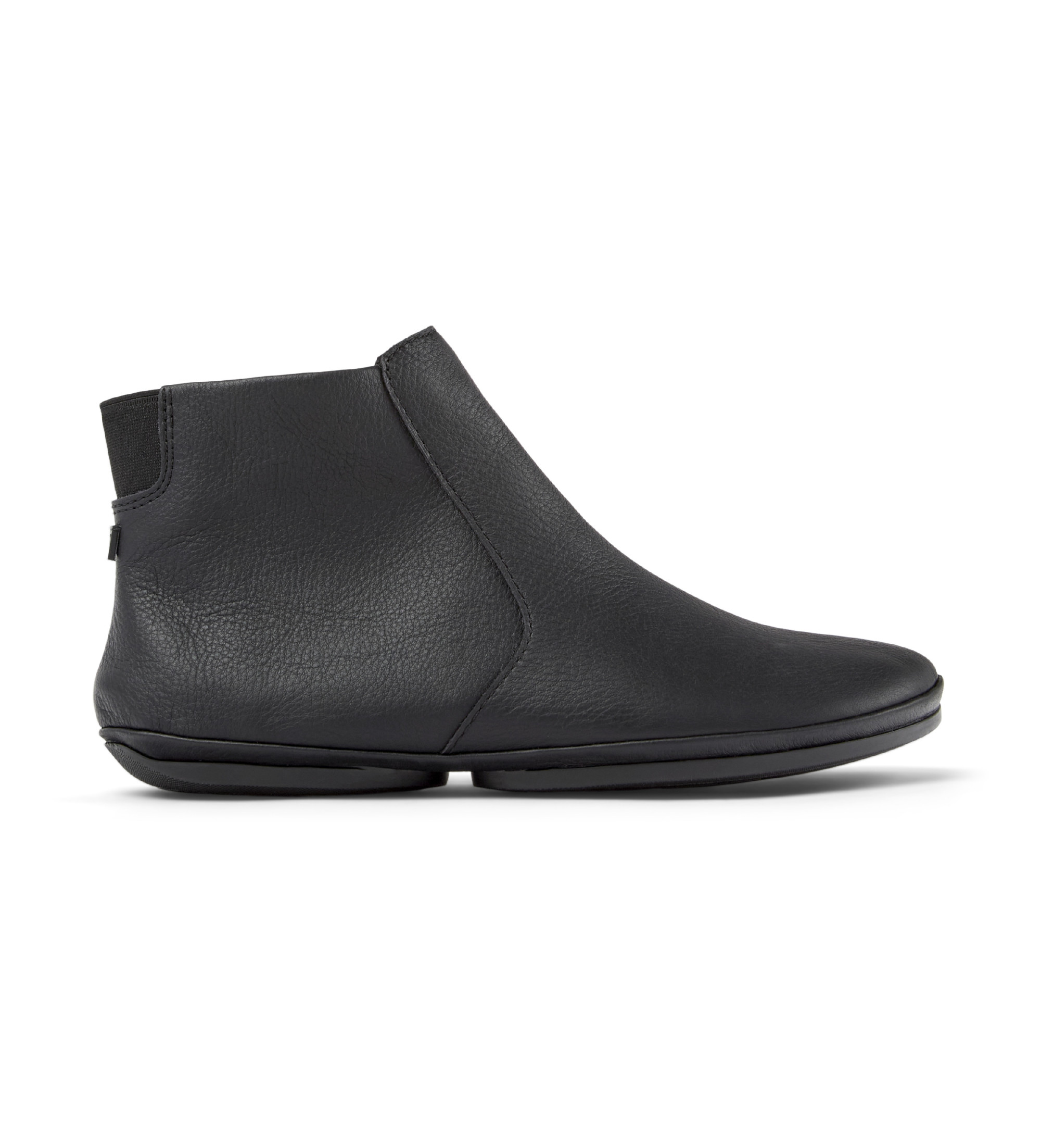 Campervoor vrouwen. K400313-018 Leren enkellaarsjes Rechts zwart (36), Leer, Plat, Ritssluiting, Casual
