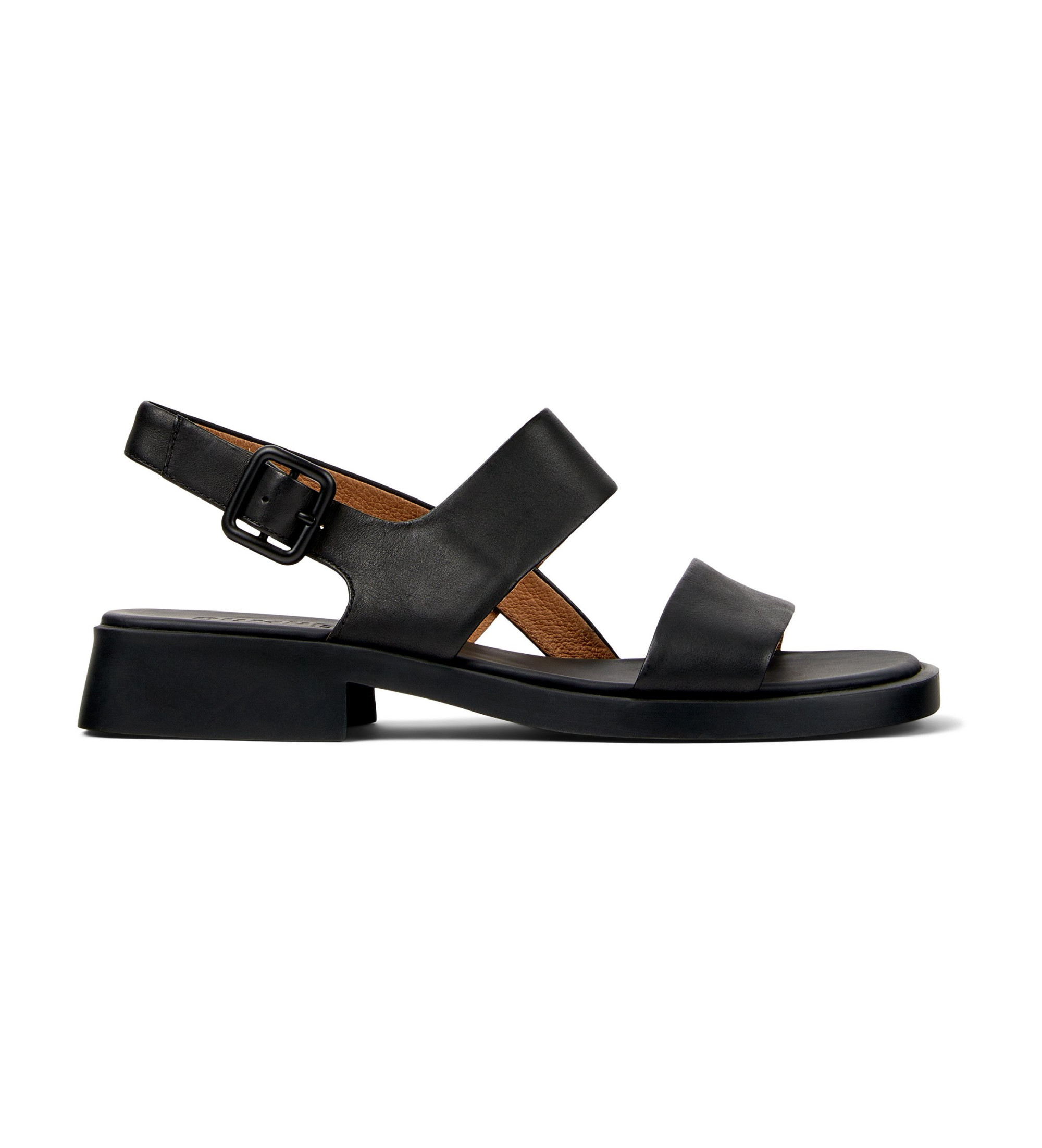 Camper für Damen. K201486-005 Dana Ledersandalen schwarz (36), Wohnung, Schnalle, Lässig