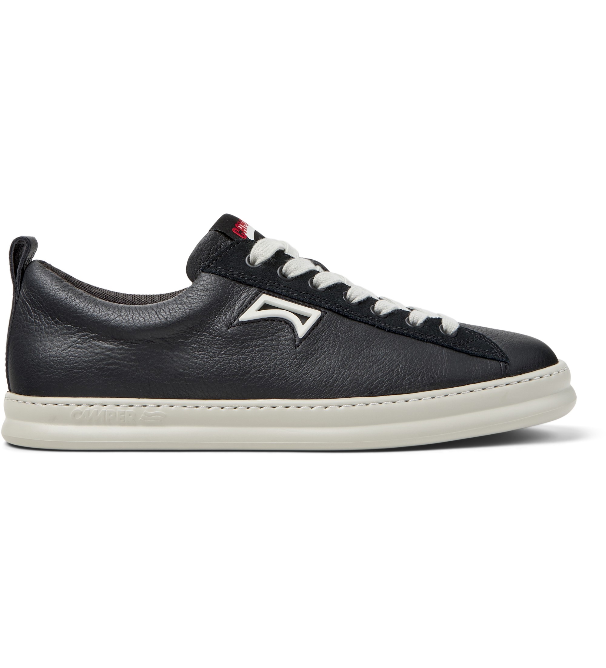Camper für Herren. K101052-002 Runner Four Lederschuhe schwarz (45), Wohnung, Schnürsenkel, Lässig