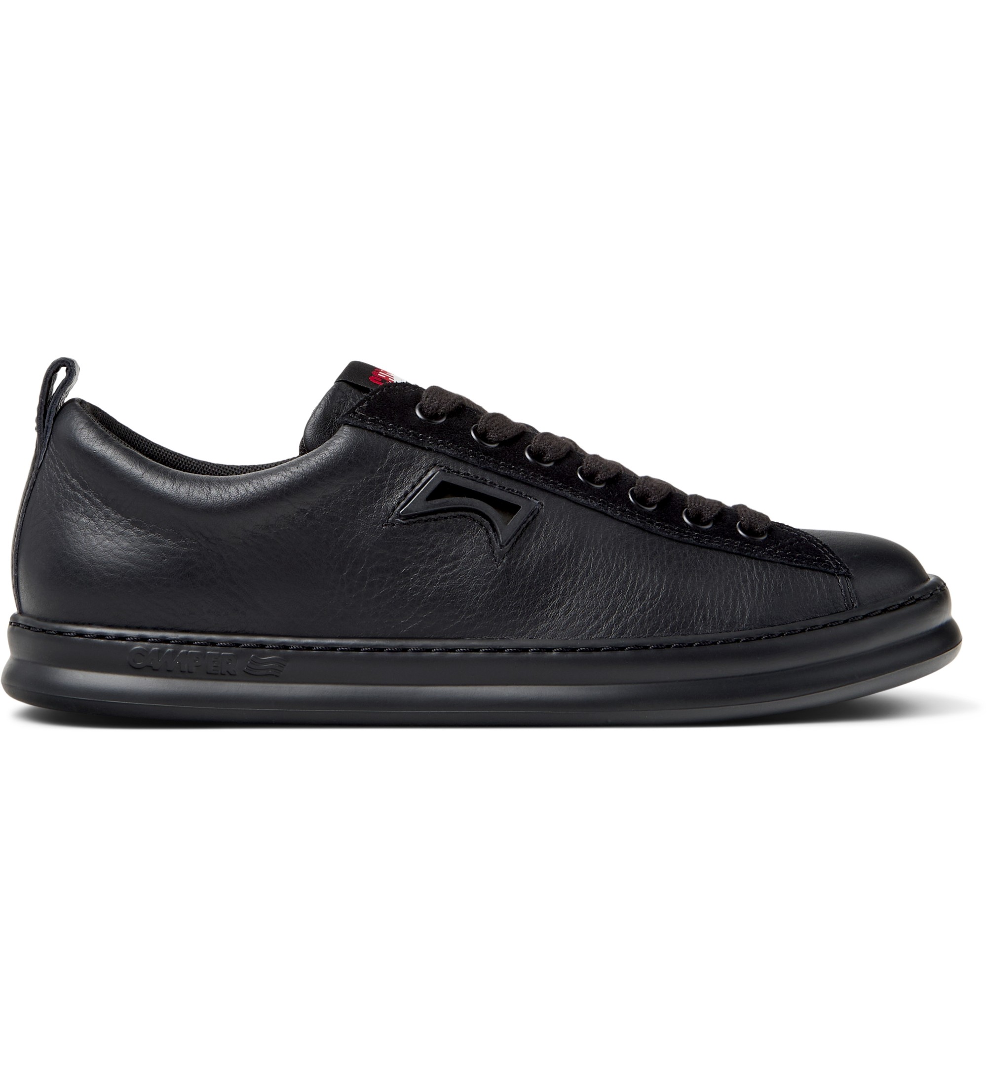 Camper für Herren. K101052-004 Runner Four Lederschuhe schwarz (42), Wohnung, Schnürsenkel, Lässig