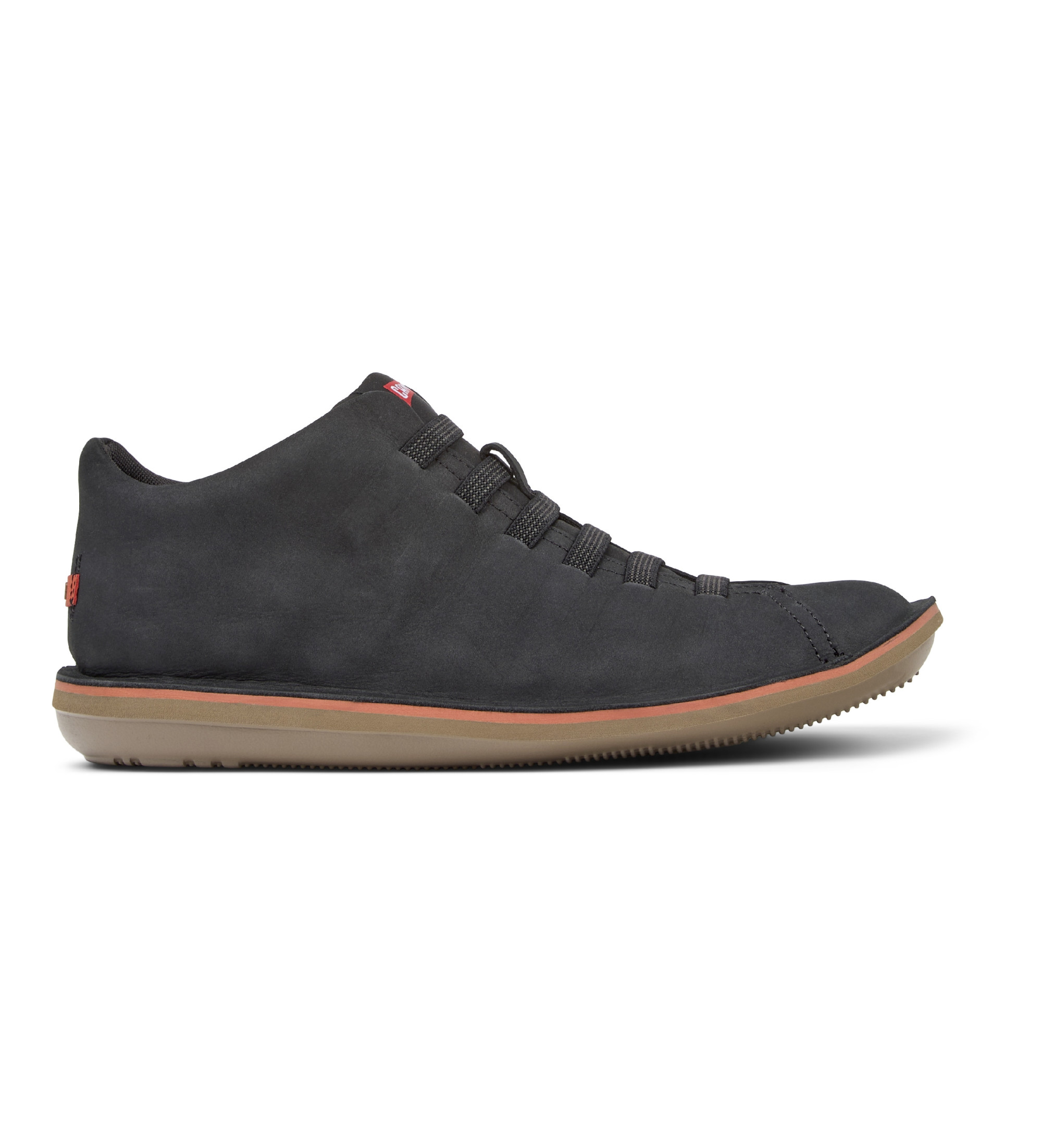 Campervoor mannen. 36678-086 Beetle Leren Sneakers donkergrijs (41), Leer, Plat, Veters, Casual