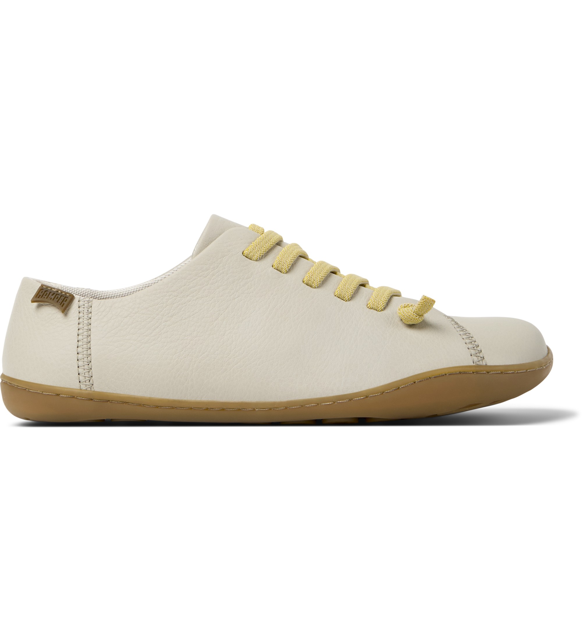 Campervoor vrouwen. K200514-063 Peu Cami beige leren sportschoenen (42), Leer, Plat, Veters, Casual