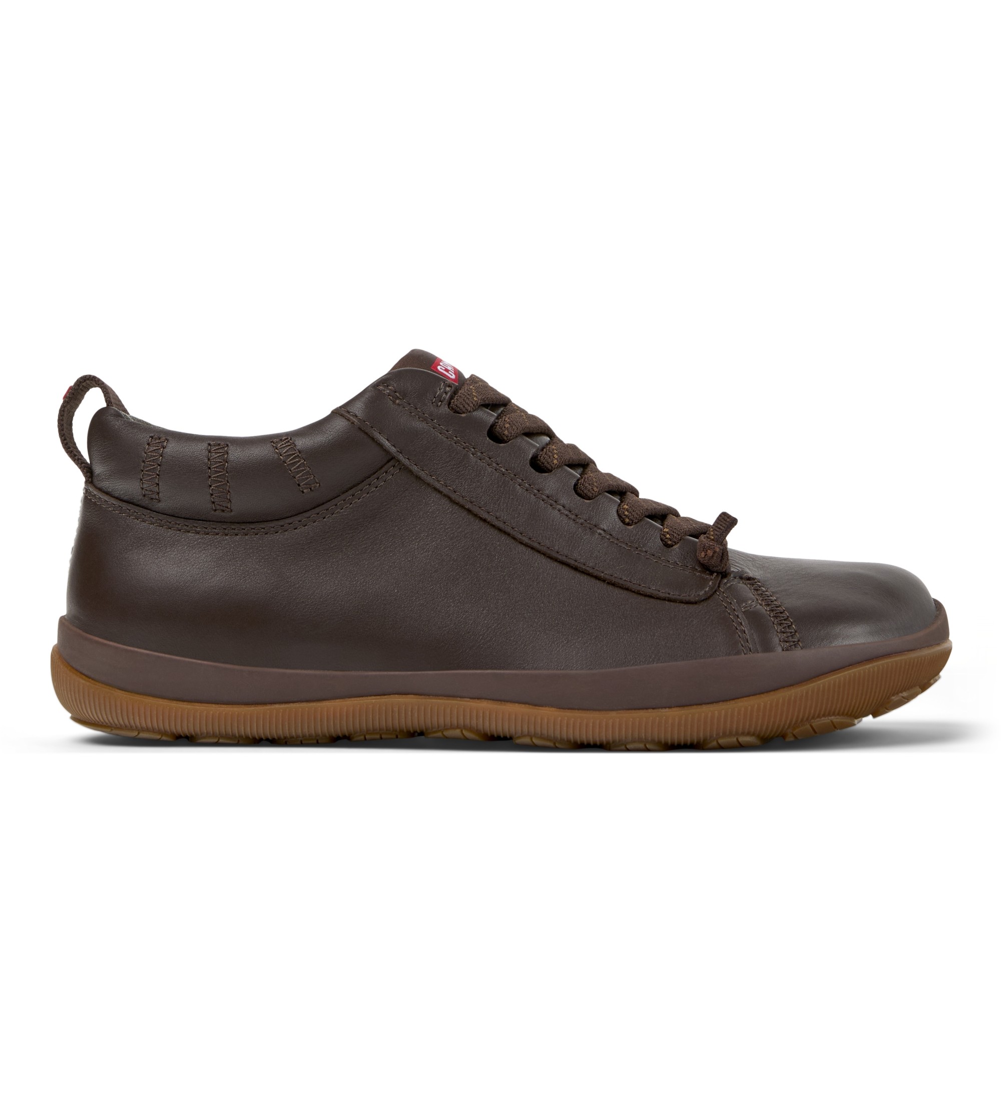 Campervoor mannen. K300285-042 Peu Pista GM bruin leren sportschoenen (40), Leer, Plat, Veters, Casual