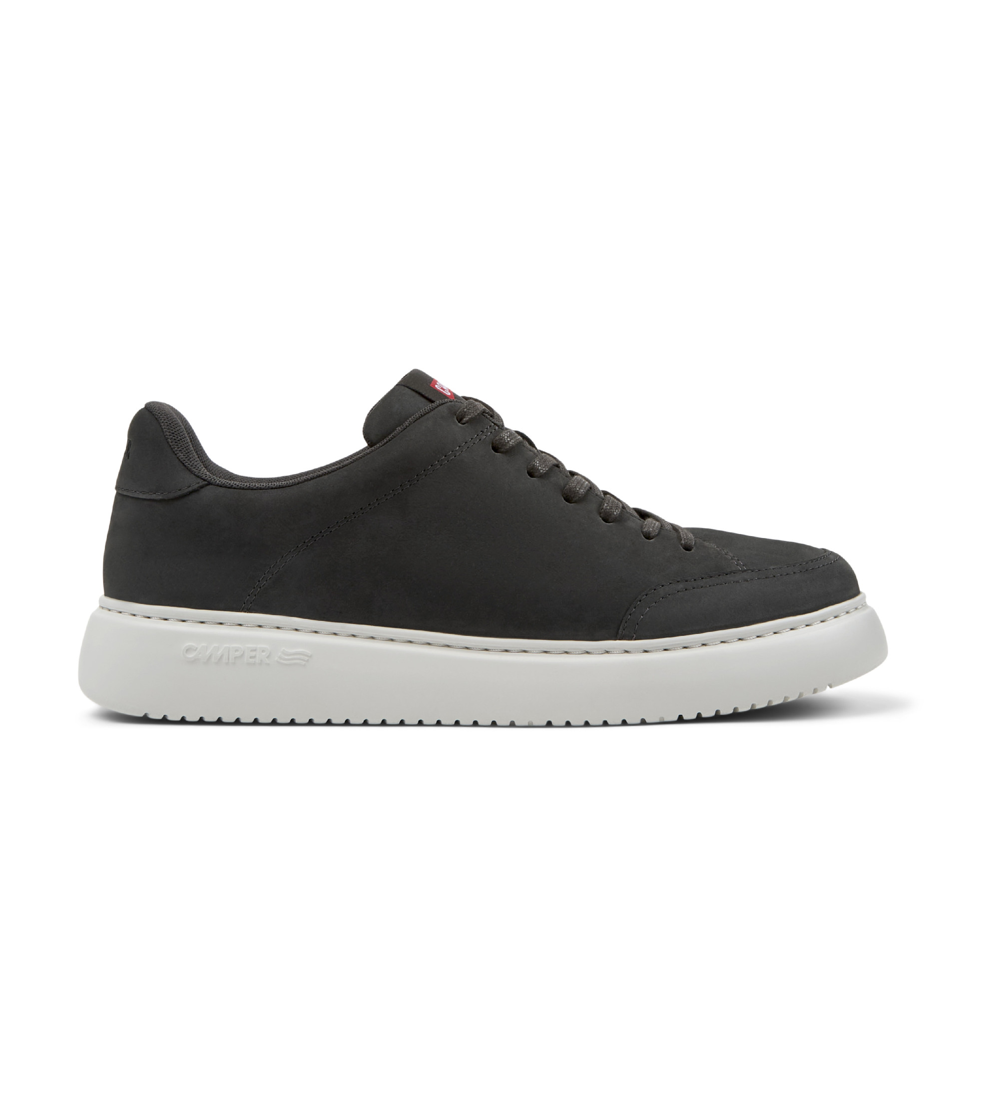 Campervoor mannen. K100841-031 Runner K21 leren sportschoenen donkergrijs (42), Leer, Plat, Veters, Casual, Duurzaam