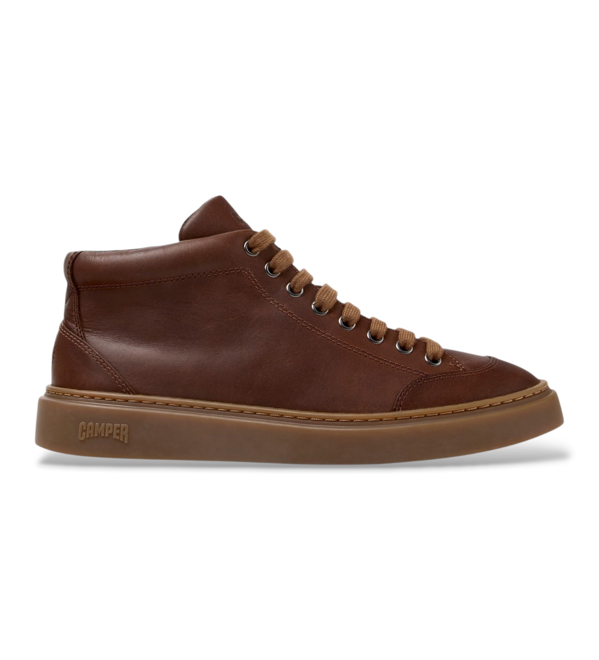 Camper für Herren. K300554-002 Peu Touring brown leather ankle boot sneakers (43), Leder, Braun, Wohnung, Keine, Lässig