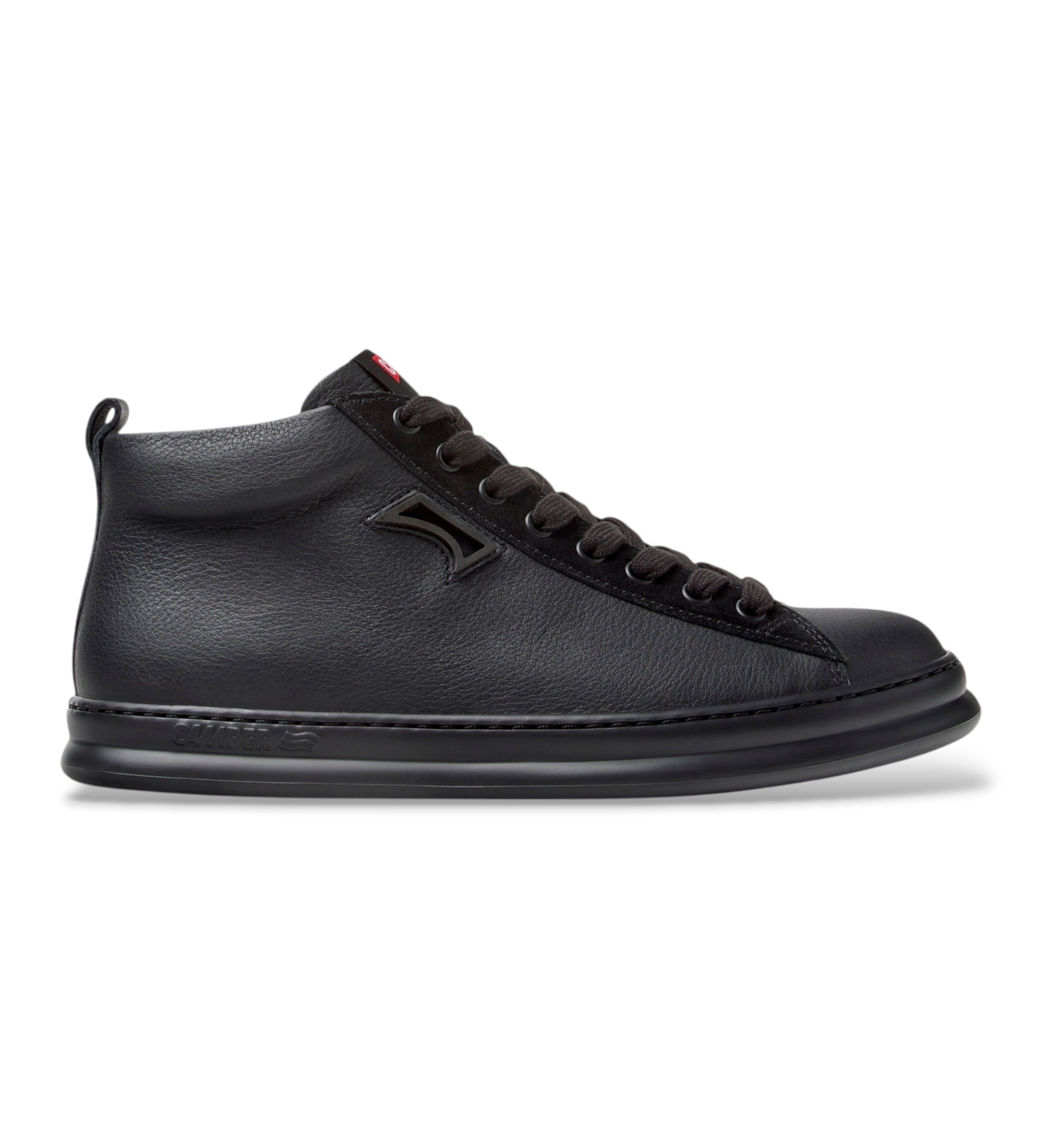Camper für Herren. K300550-004 Peu Touring Stiefel-Sneaker aus Leder schwarz (44), Wohnung, Schnürsenkel, Lässig