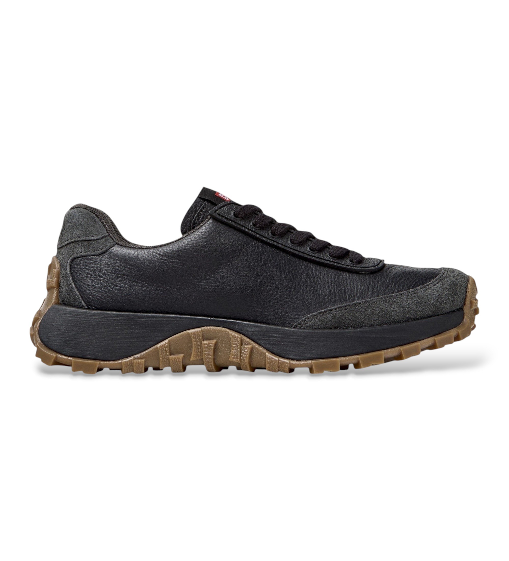 Camper für Damen. K201586-024 Drift Trail black leather sneakers (40), Leder, Schwarz, Wohnung, Schnürsenkel, Lässig