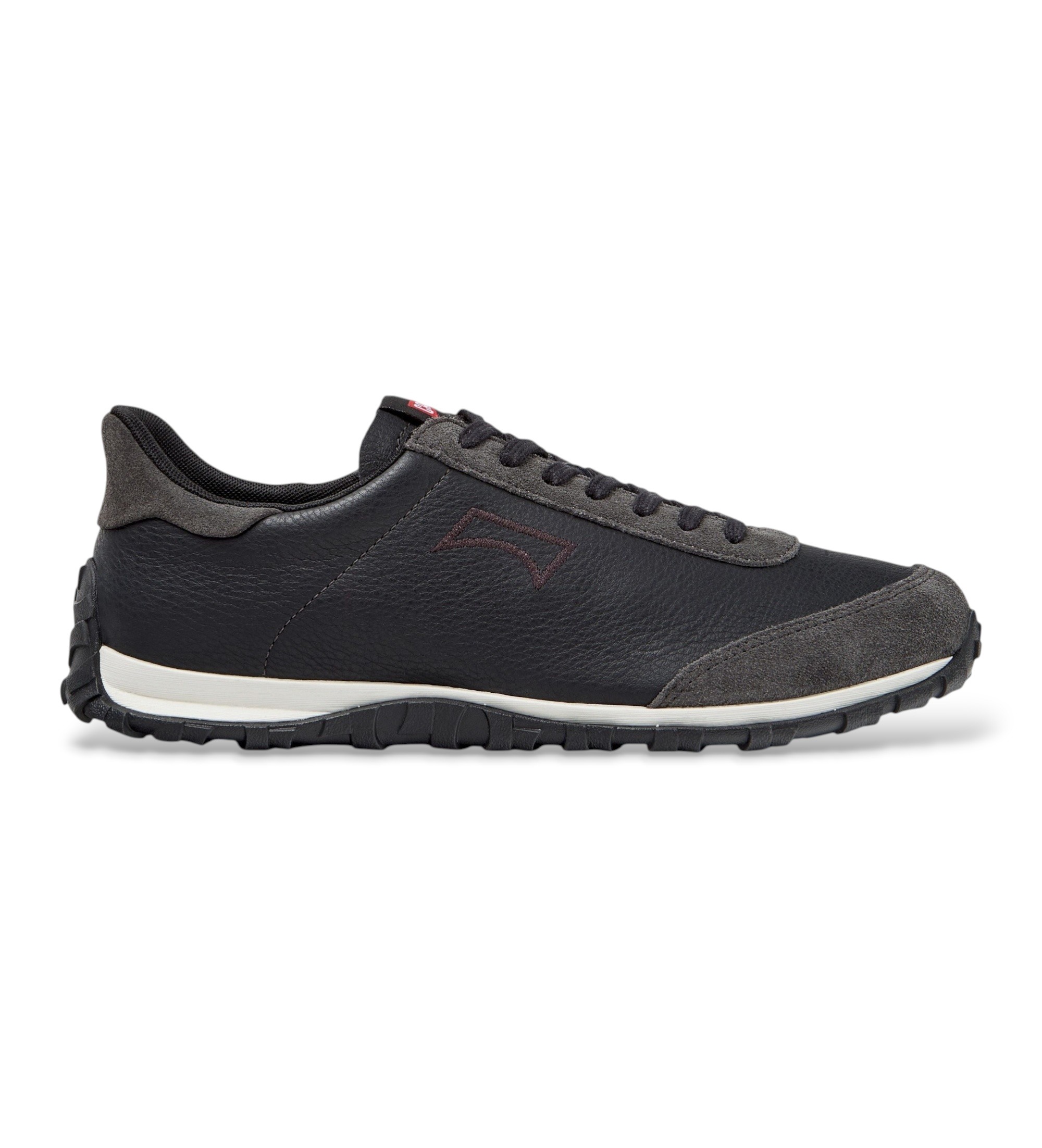 Camper für Herren. K101097-009 Drift Walk black leather sneakers (41), Leder, Schwarz, Wohnung, Schnürsenkel, Lässig