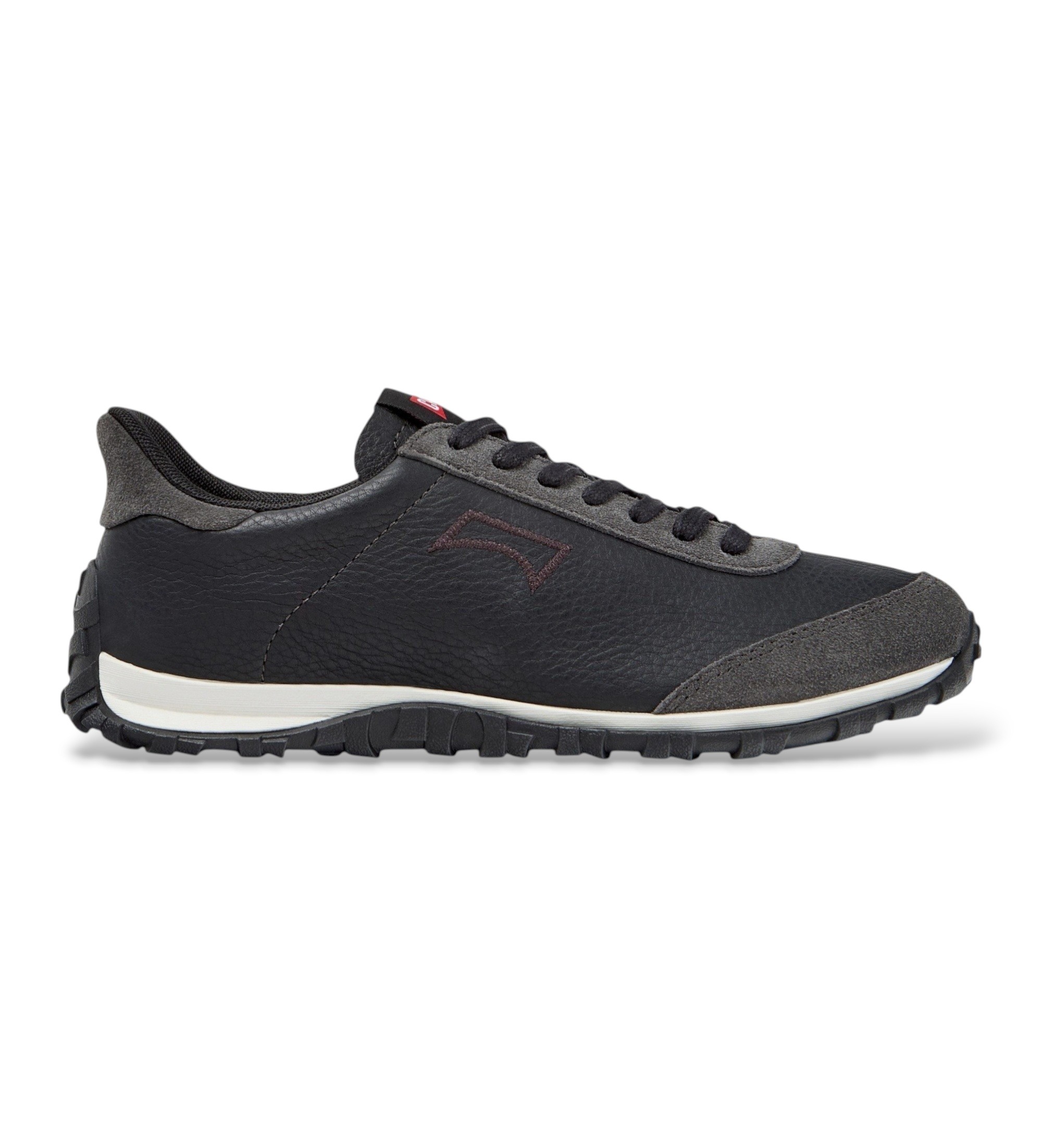 Camper für Damen. K201885-009 Drift Walk black and grey leather sneakers (36), Leder, Schwarz, Wohnung, Keine, Lässig
