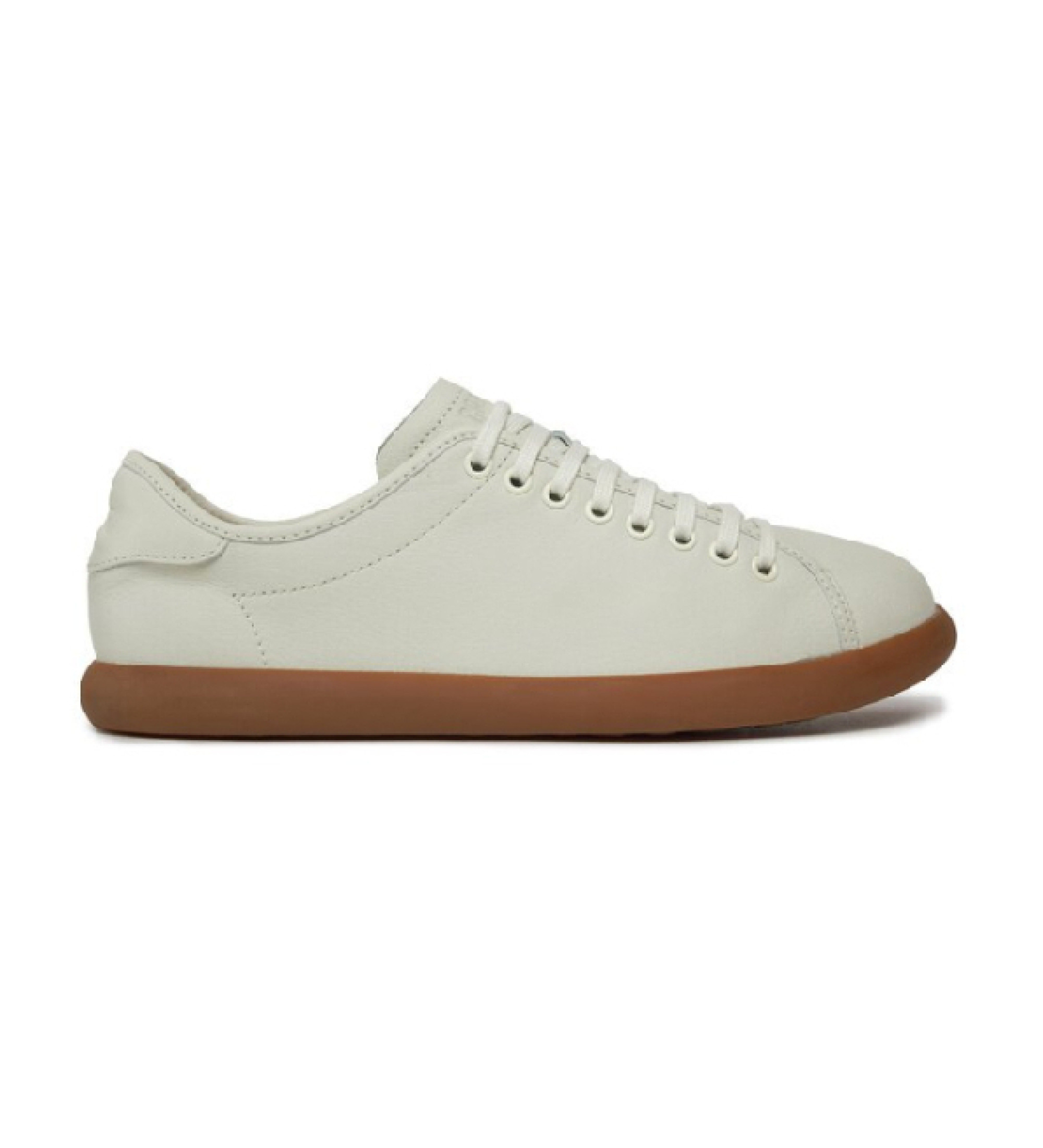 Camper für Herren. K100974-001 Pelotas Soller Turnschuhe aus weißem Leder (41), Wohnung, Schnürsenkel, Lässig