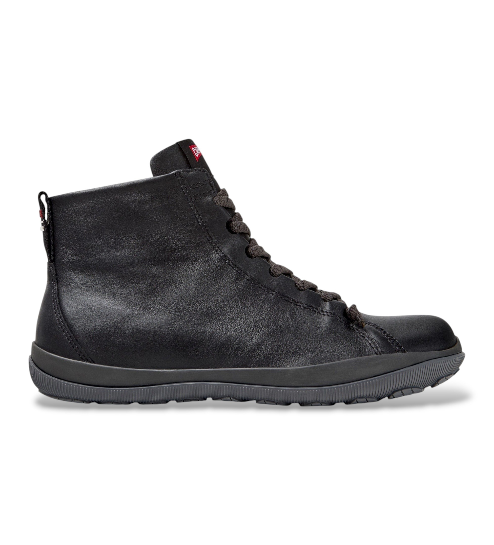 Camper für Herren. K300287-034 Sneaker aus Leder Peu Pista GM schwarz (45), Wohnung, Schnürsenkel, Lässig