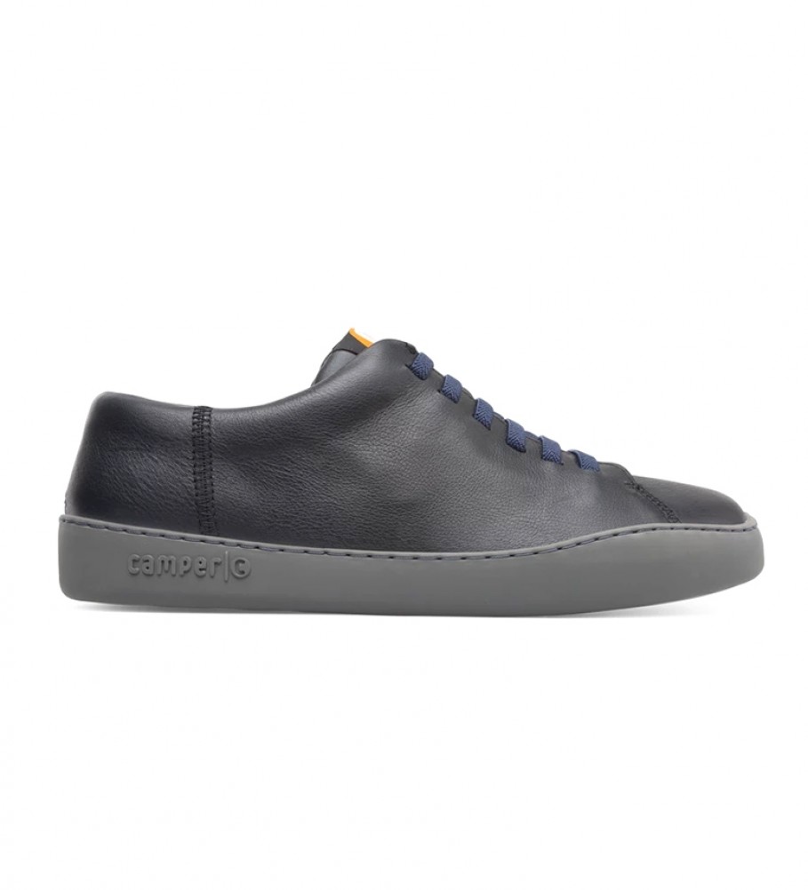 Camper für Herren. K100479-001 Peu Touring Lederturnschuhe schwarz, grau (40), Wohnung, Schnürsenkel, Lässig