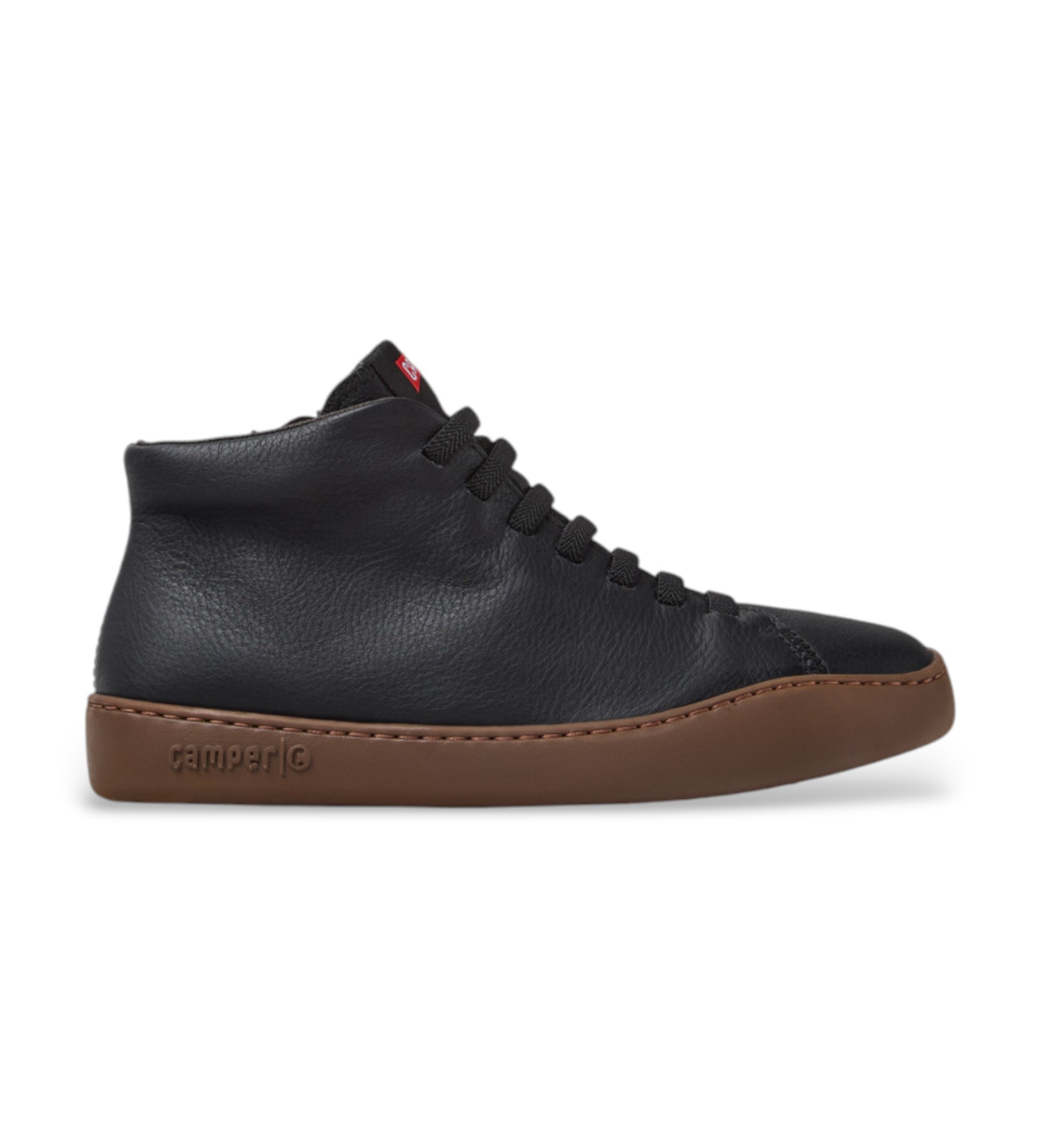 Camper für Damen. K400422-030 Sneaker aus Leder Peu Touring schwarz (36), Wohnung, Schnürsenkel, Lässig