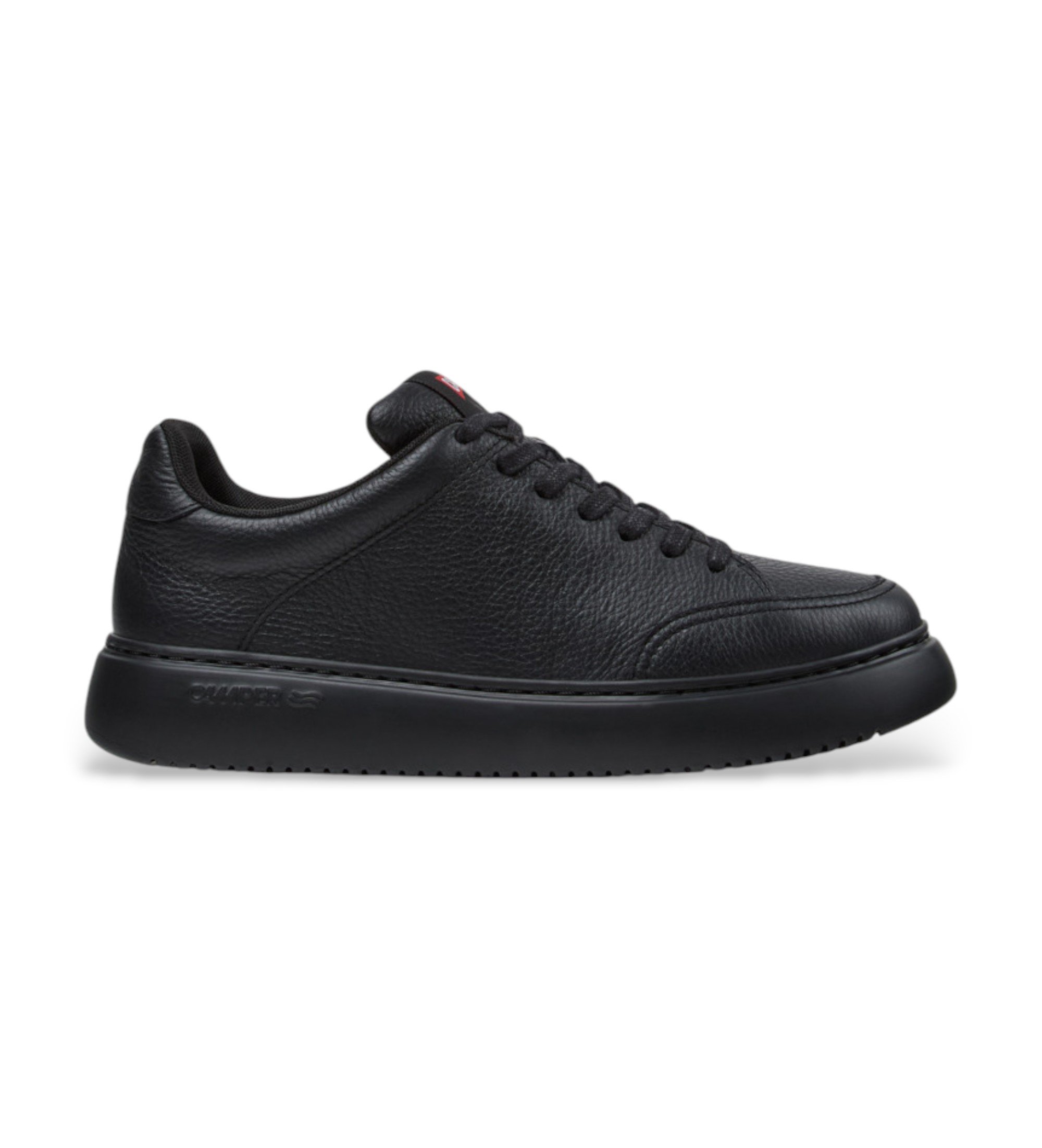 Camper für Damen. K201438-015 Runner Leder Turnschuhe K21 schwarz (36), Wohnung, 1 bis 3 cm, Schnürsenkel, Lässig