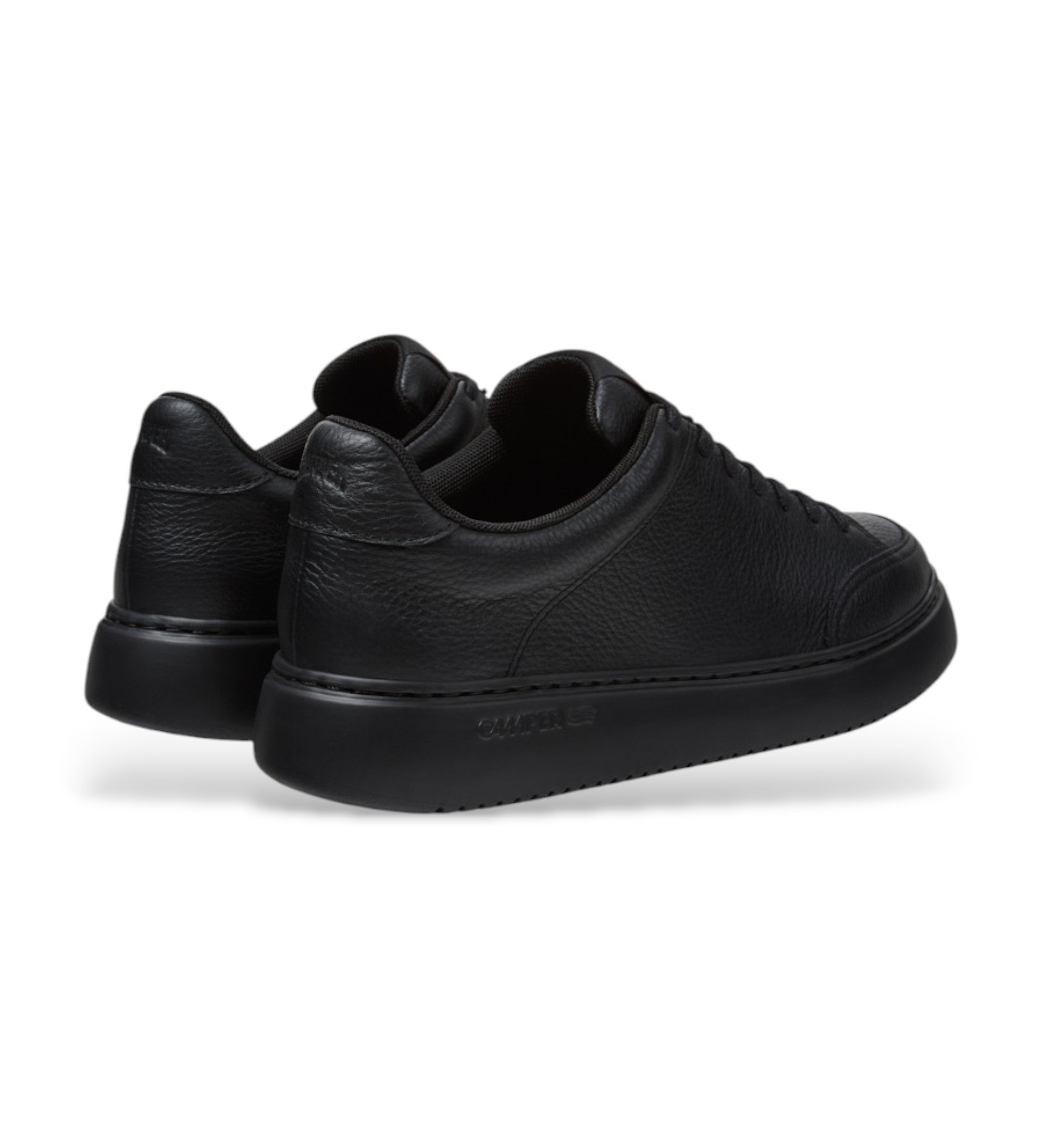 Campervoor vrouwen. K201438-015 Runner Leren Sneakers K21 zwart (36), Leer, Plat, 1 tot 3 cm, Veters, Casual