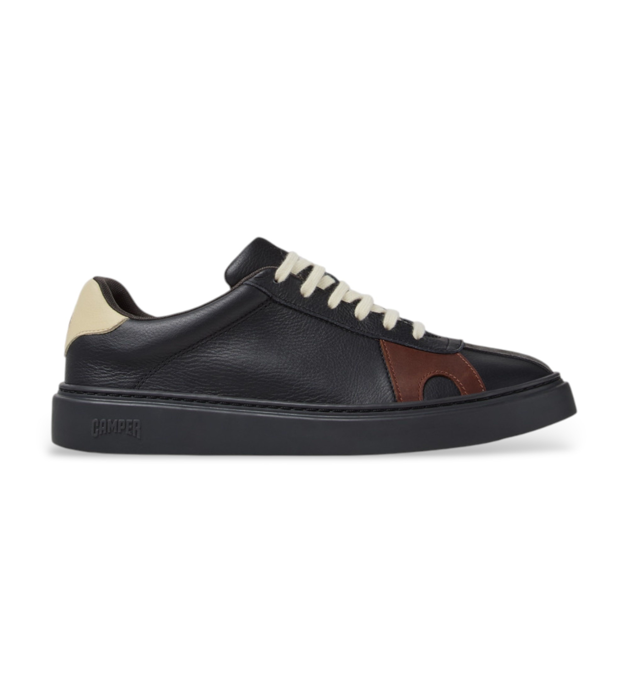 Camper für Herren. K101107-005 Runner Twentyfive Twins Ledersneaker schwarz (43), Wohnung, Schnürsenkel, Lässig