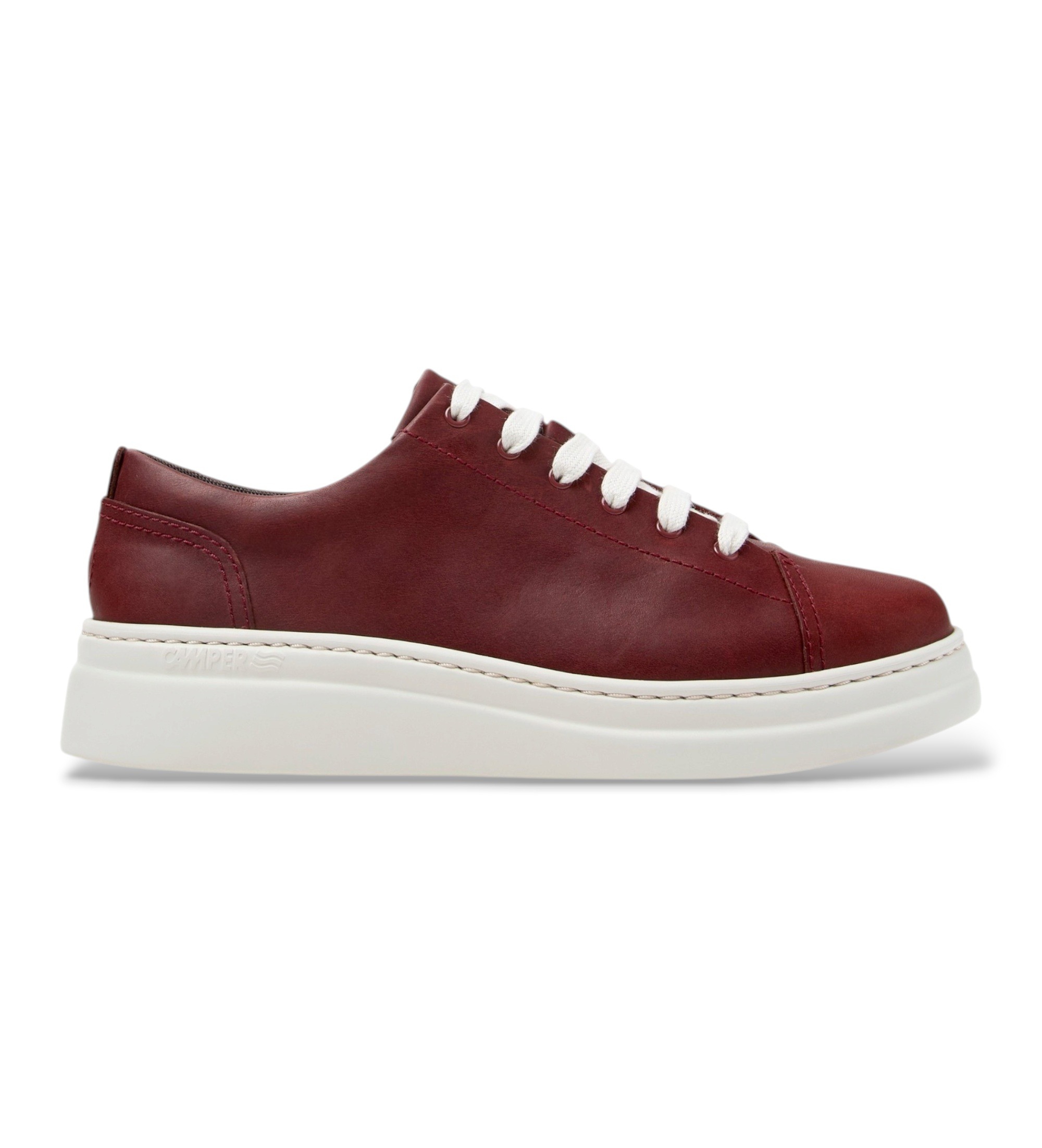 Camper für Damen. K200645-107 Runner Up leather sneakers in burgundy (40), Leder, Wohnung, Keine, Lässig, Bordeaux
