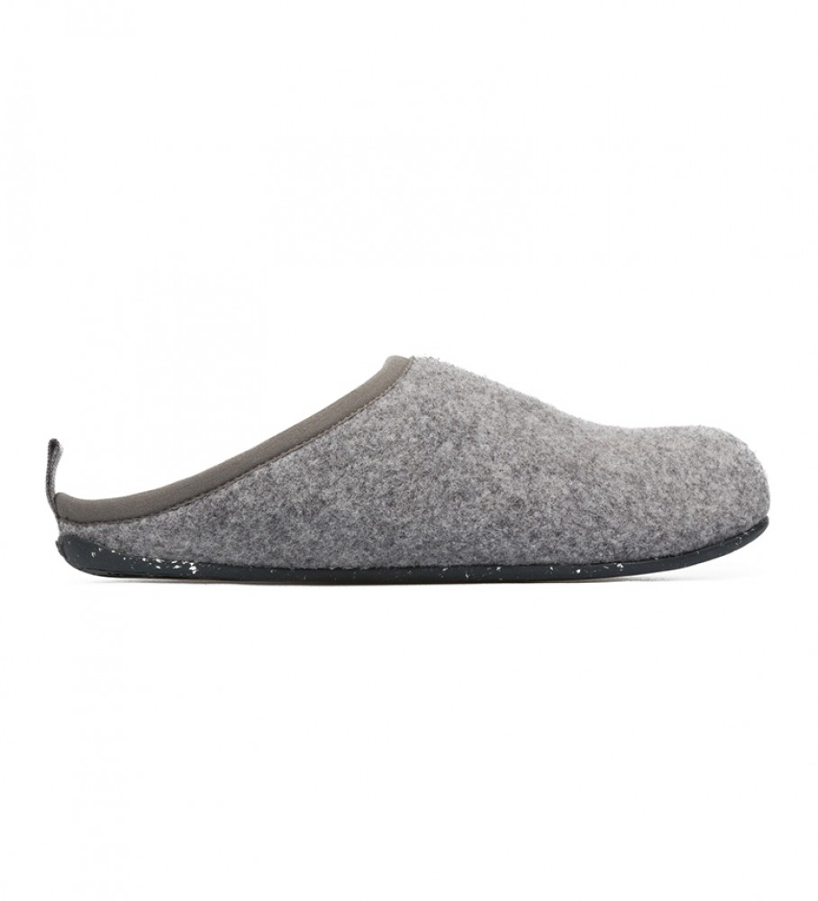 Campervoor vrouwen. 20889-061 Wabi grijze pantoffels (37), Stof, Plat, Geen, Homewear, Grijs