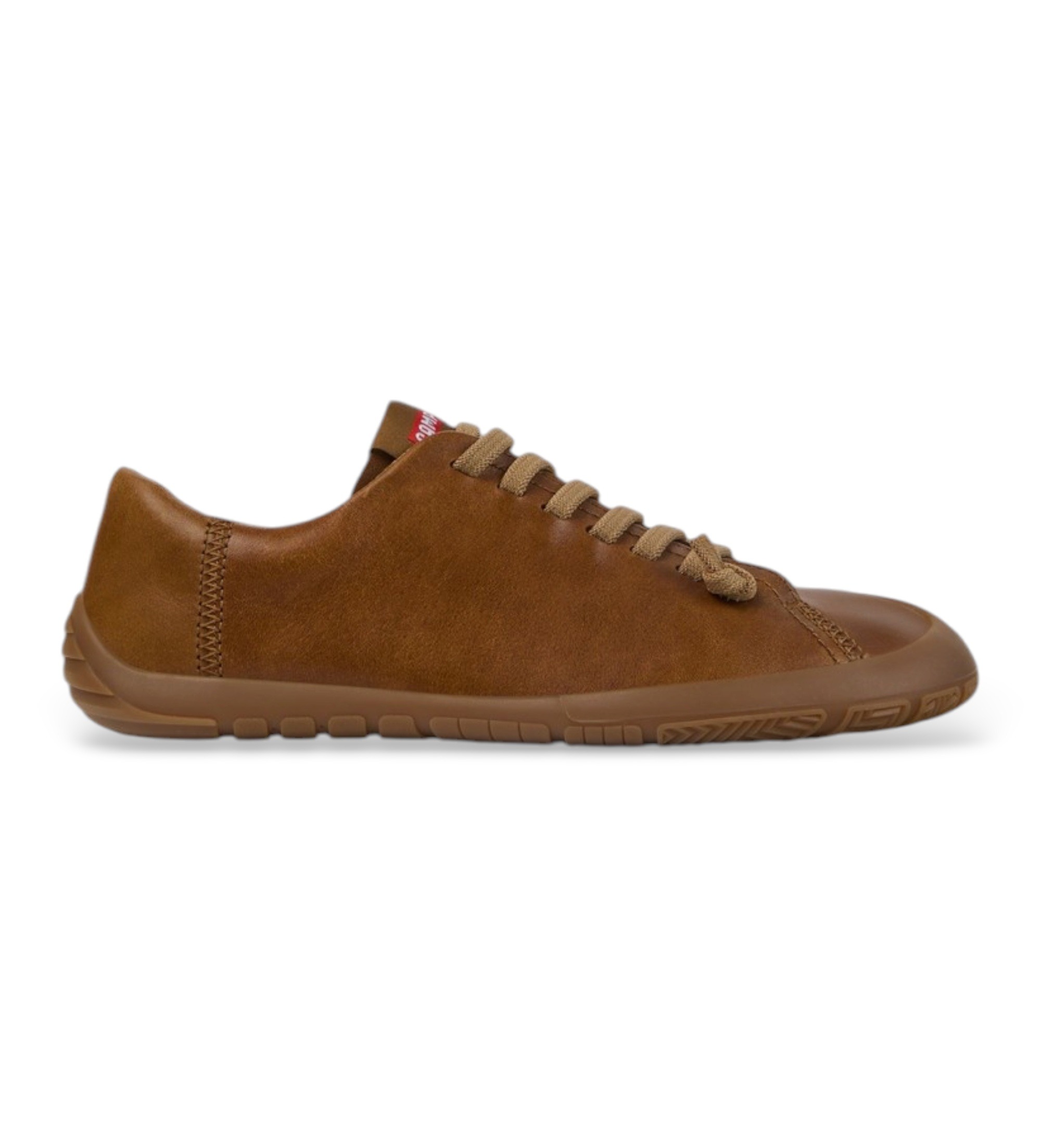 Campervoor vrouwen. K201940-008 Bruine leren Peu Path+ schoenen (39), Leer, Plat, Veters, Casual