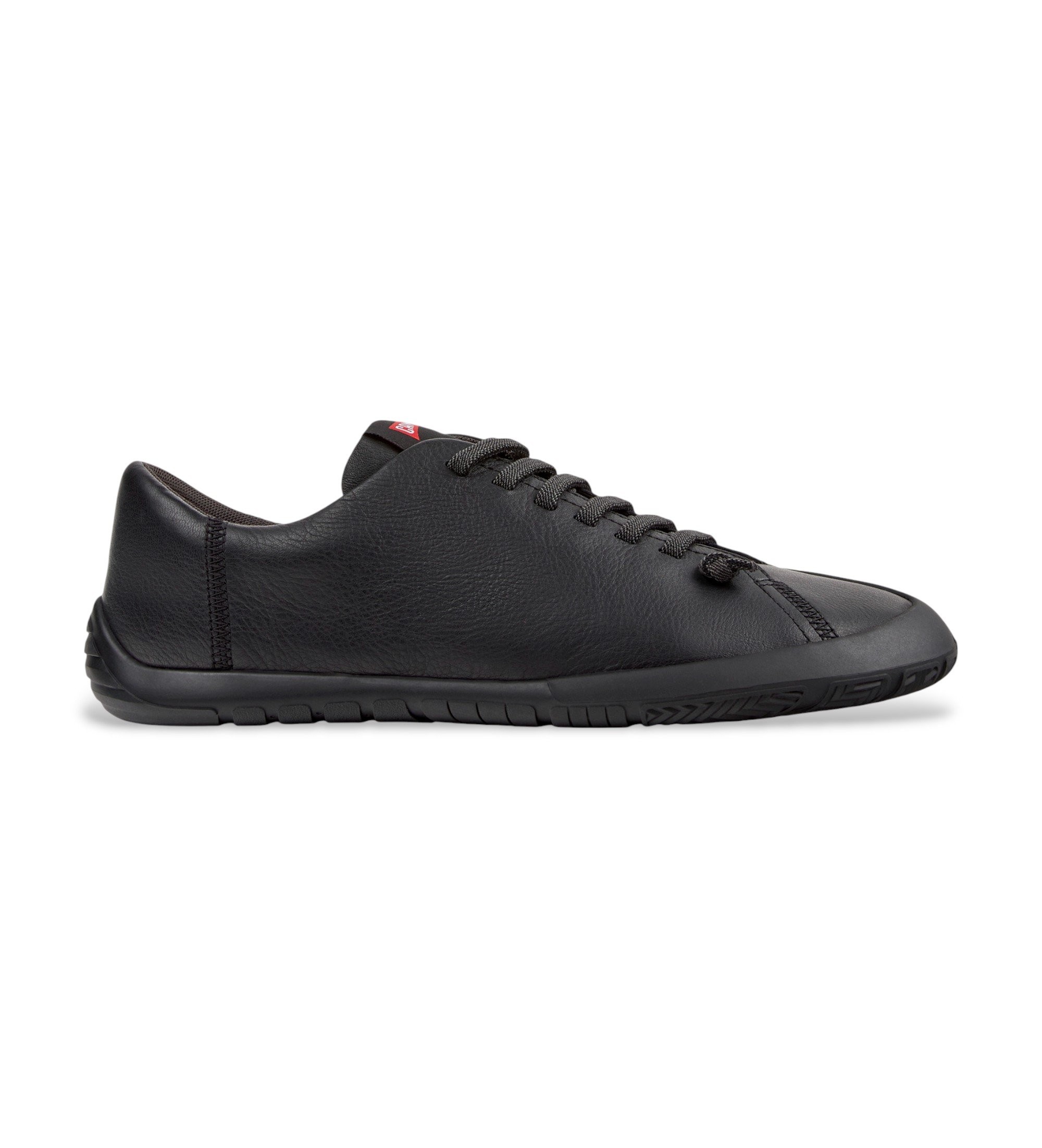 Campervoor mannen. K101114-002 Peu Path+ Leren Sneakers zwart (39), Leer, Plat, Veters, Casual