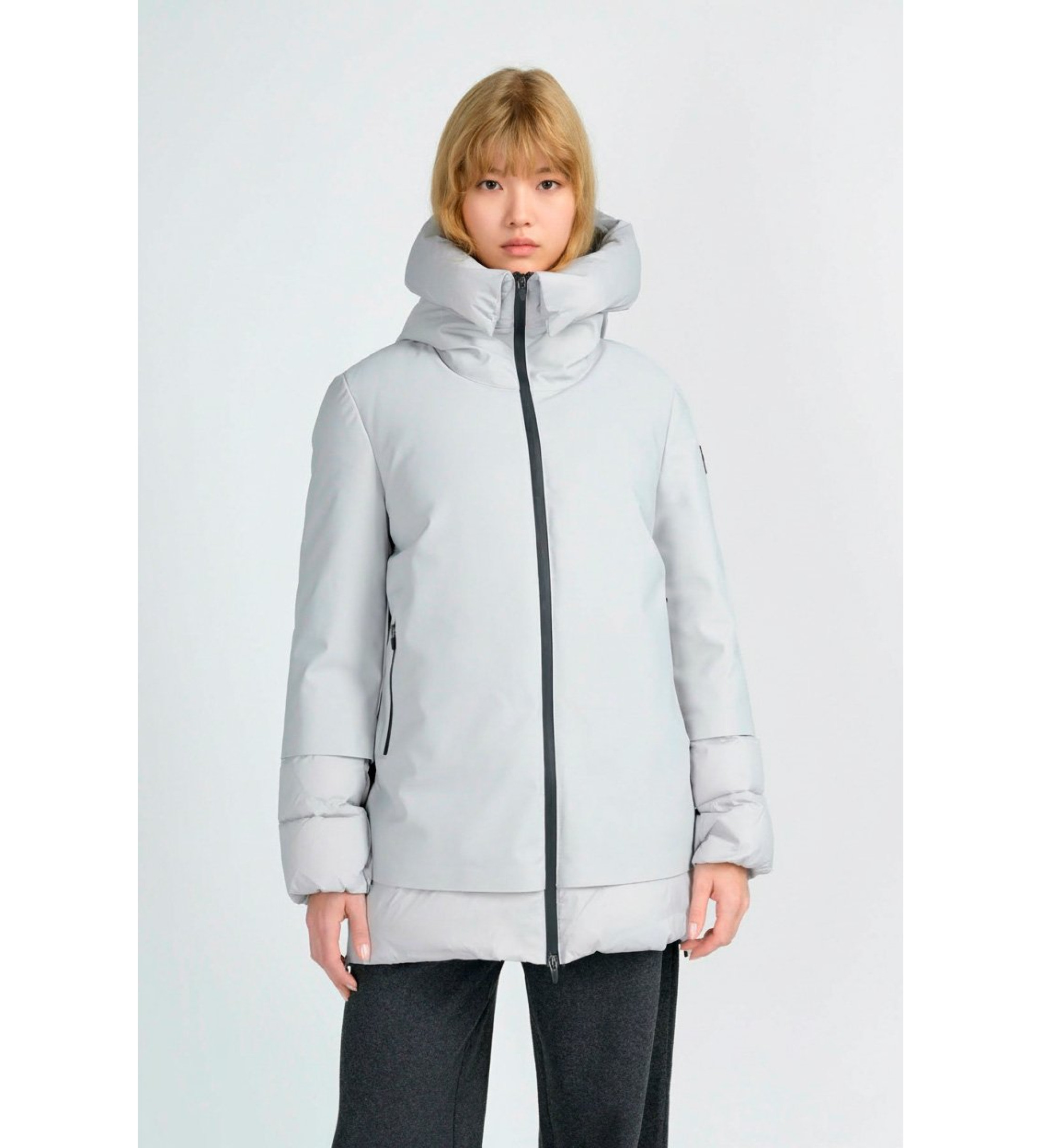 Canadian Classics für Damen. CN.G224111W Becancour-Mantel blau-grau (M), Lässig, Polyester