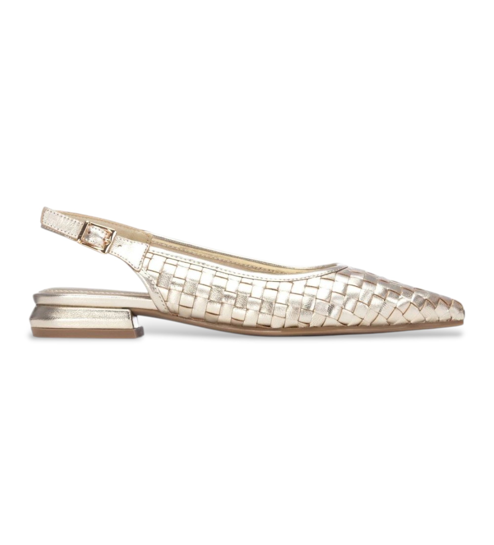 Carmela für Damen. 16317602-ORO Leder Ballerinas 163176 gold (37), Wohnung, 1 bis 3 cm, Schnalle, Lässig, Party