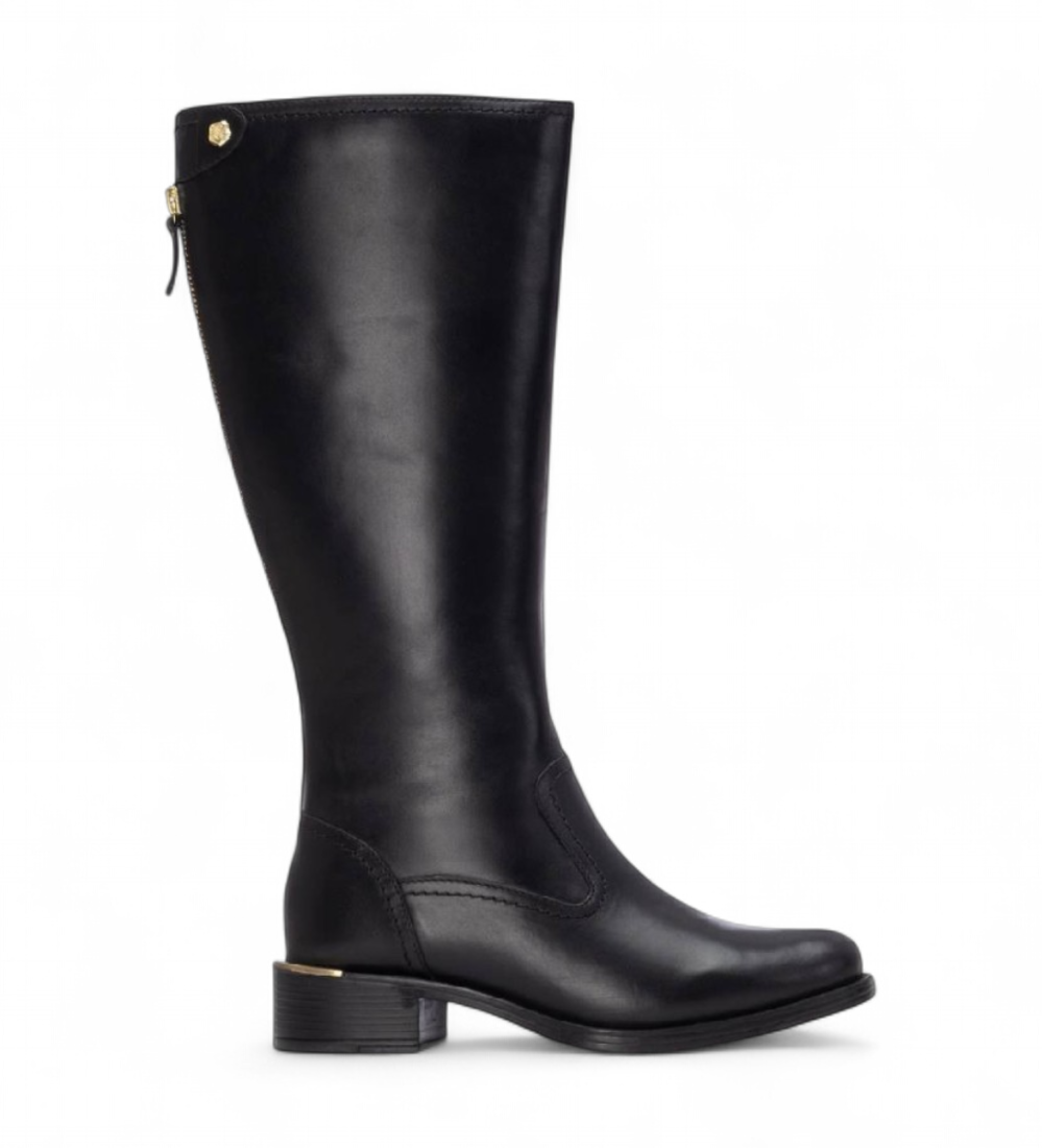 Carmela für Damen. 16264202-NEGRO Lederstiefel 162642 schwarz (40), 1 bis 3 cm, Reißverschluss, Lässig