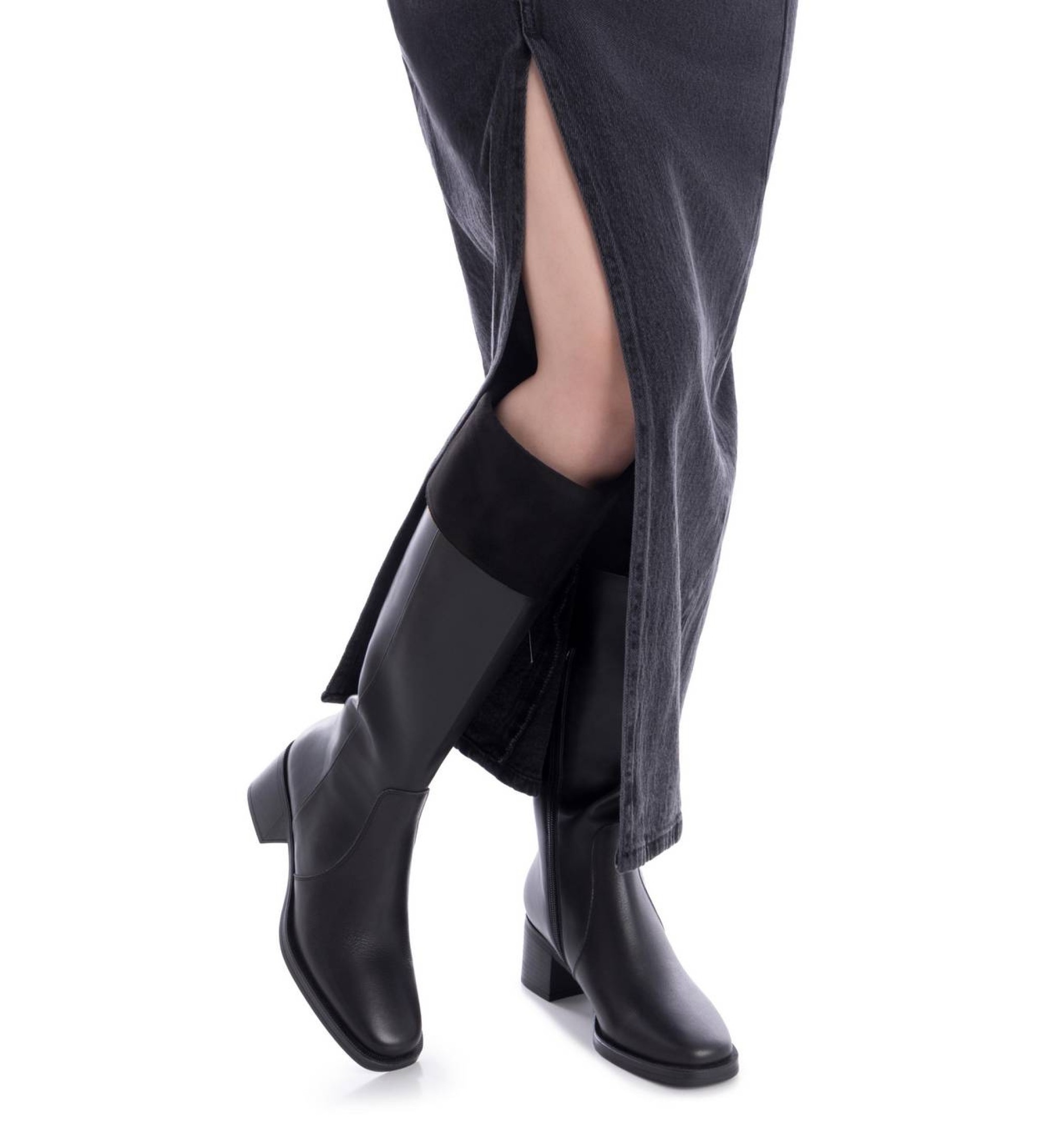 Carmela dla kobiet. 16269102-NEGRO Skórzane buty 162691 czarne (40), Skóra, Czarny, 3 do 5 cm, Zamek błyskawiczny, Zwykł