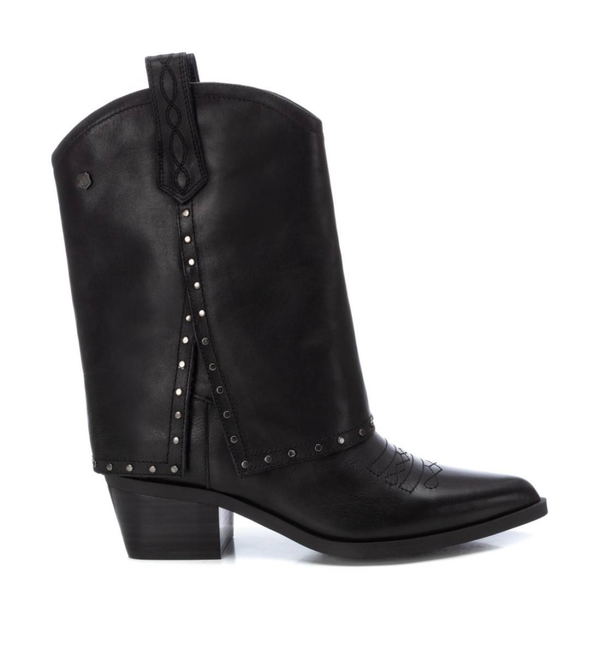 Carmela für Damen. 16196101-NEGRO Lederstiefeletten 161961 Schwarz (39), 3 bis 5 cm, Keine, Lässig
