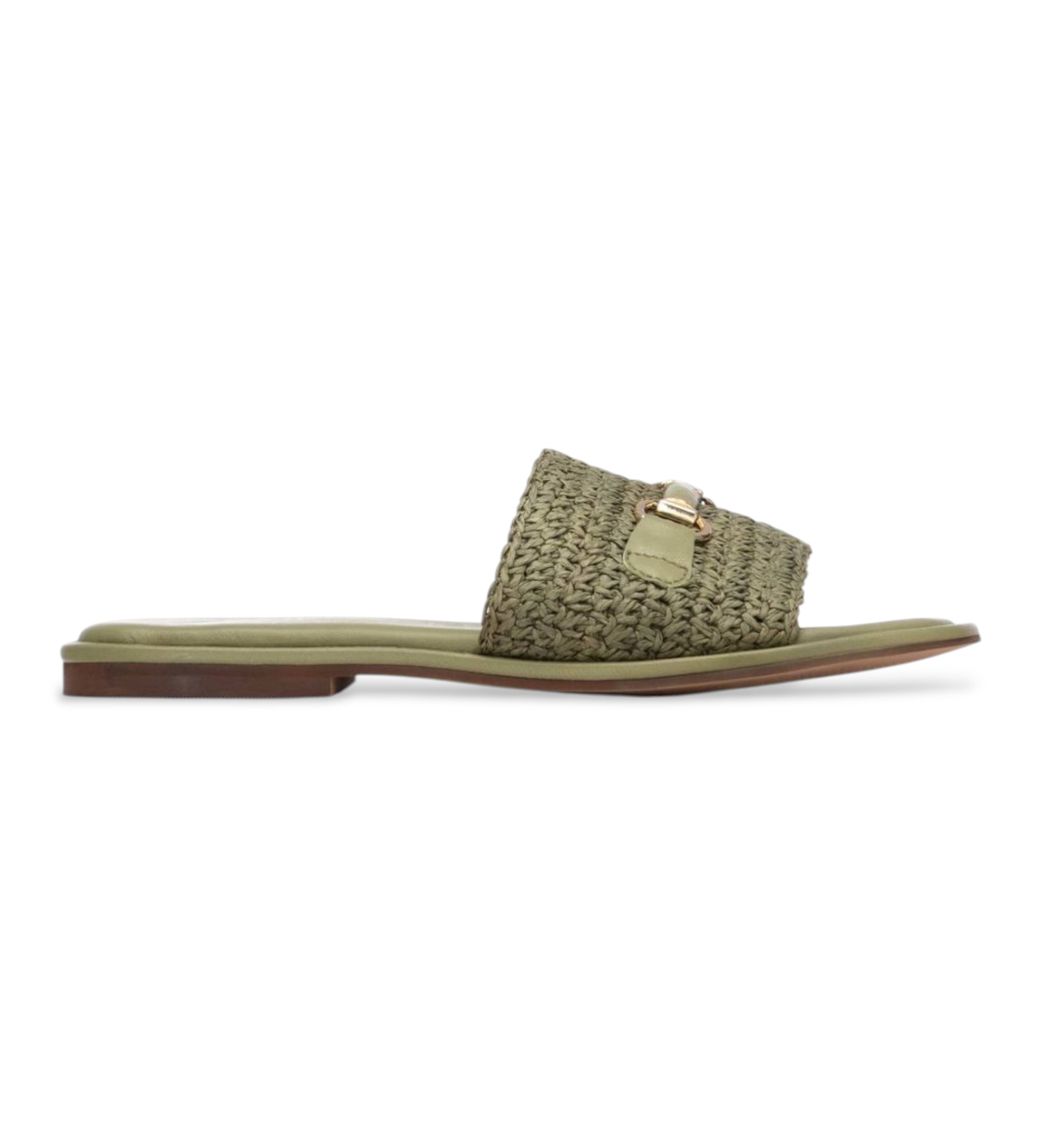 Carmela für Damen. 16328802-KAKI Sandalen 163288 grün (38), Stoff, Wohnung, Keine, Lässig