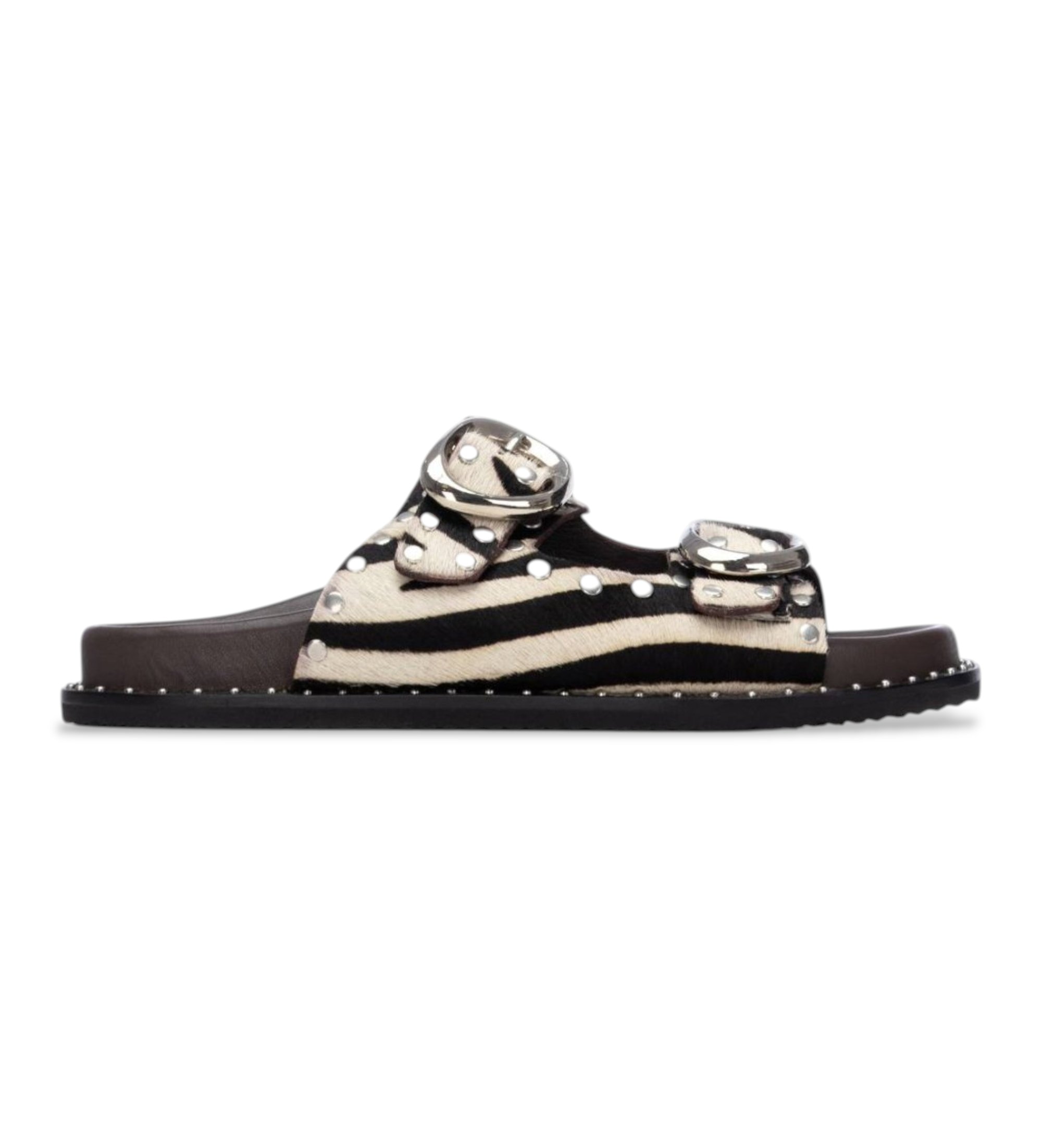 Carmela für Damen. 16305604-CEBRA Leder-Sandalen 163056 weiß (36), Wohnung, Schnalle, Lässig, Tierdruck