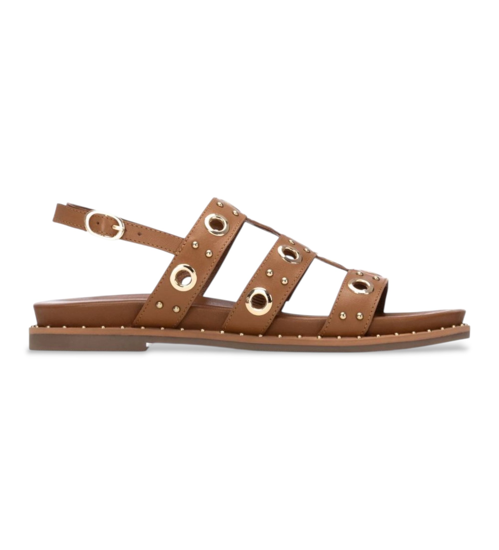 Carmela für Damen. 16320801-CAMEL Ledersandalen 163208 braun (37), Wohnung, Schnalle, Lässig