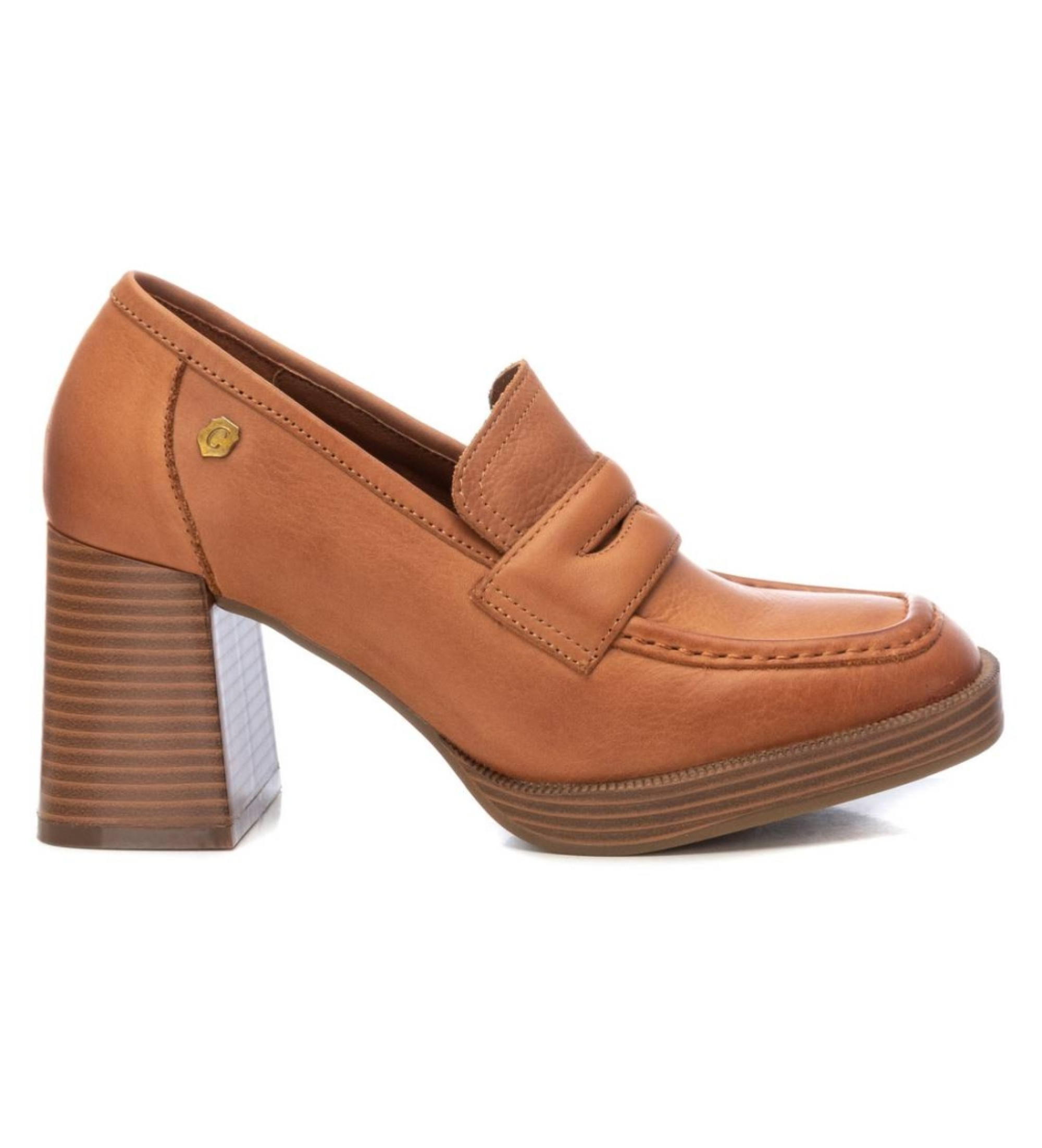 Carmela für Damen. 16121801-CAMEL Lederschuhe 161218 braun (37), 8 bis 10 cm, Keine, Lässig