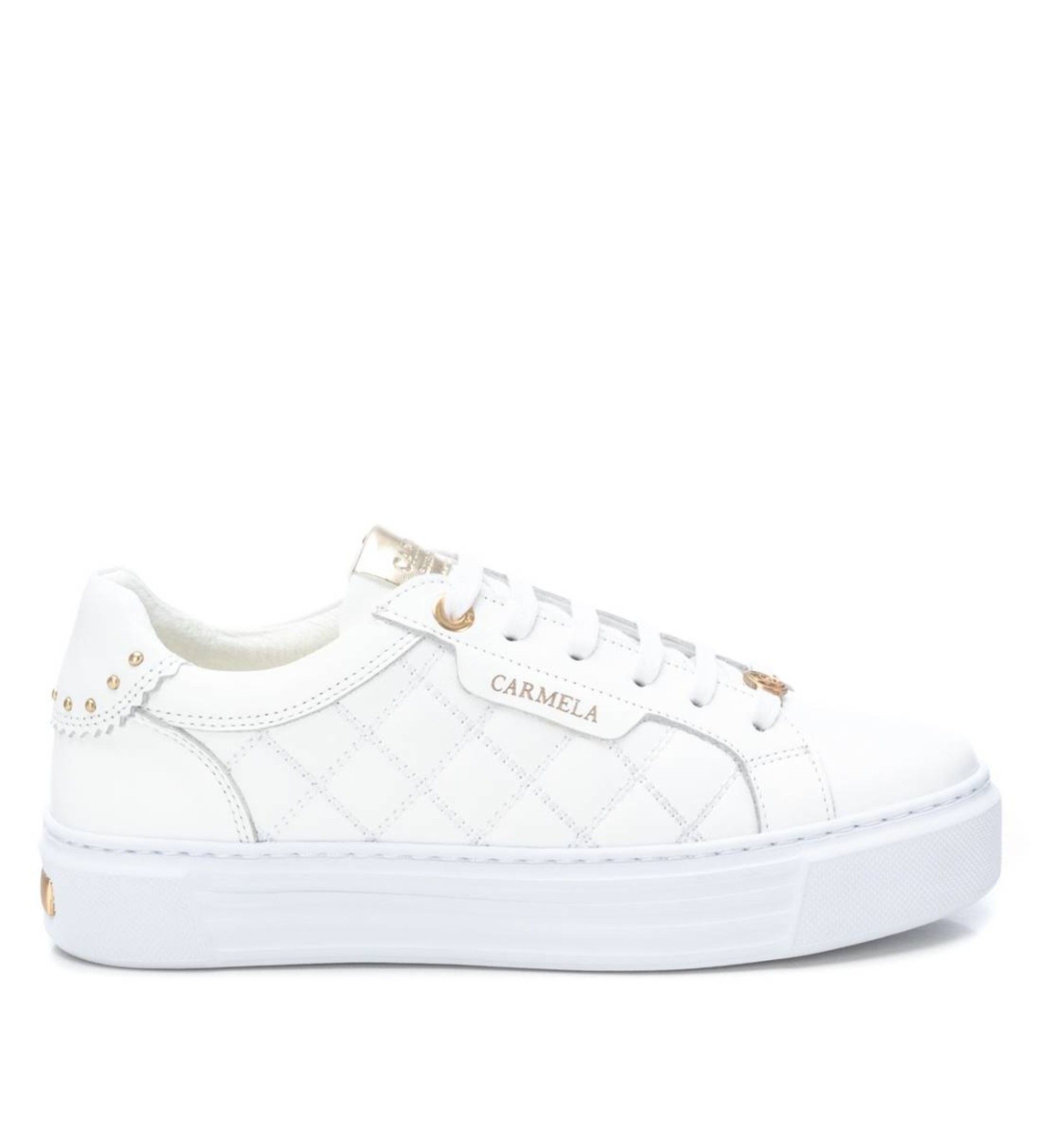 Carmela für Damen. 16193403-BLANCO Leder Turnschuhe 161934 weiß (36), Wohnung, Schnürsenkel, Lässig