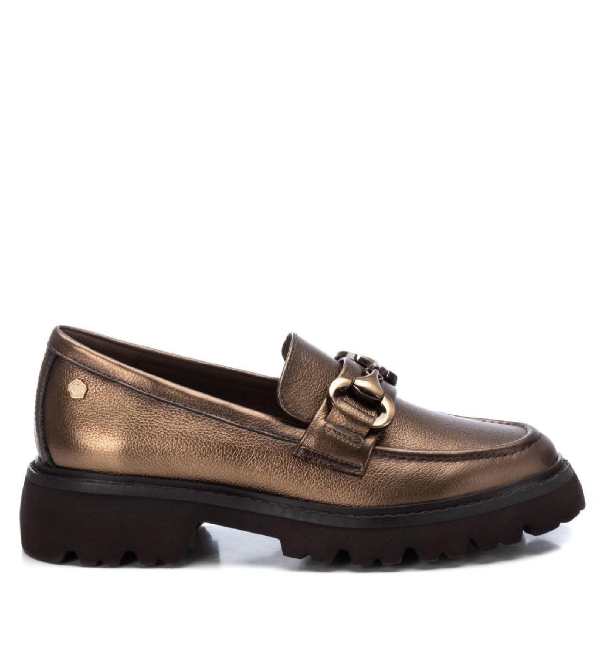 Carmela für Damen. 16199102-BRONCE Leder Slipper 161991 bronze (39), Wohnung, Keine, Lässig