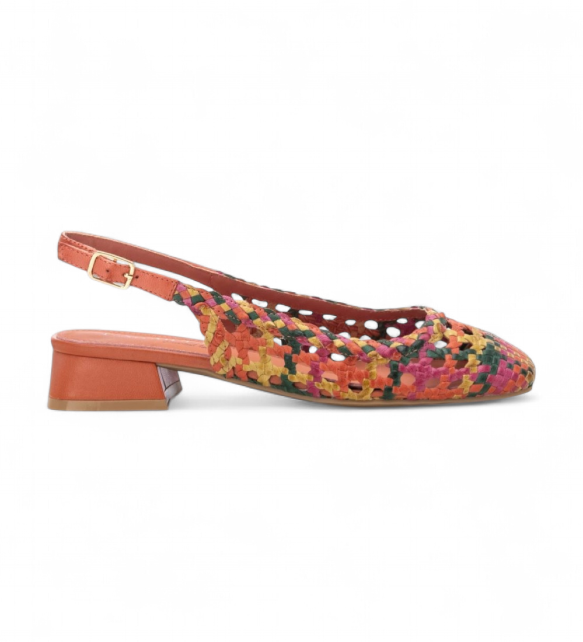 Carmela für Damen. 16218502-NARANJA Schuhe 162185 orange (40), Leder, 1 bis 3 cm, Schnalle, Lässig