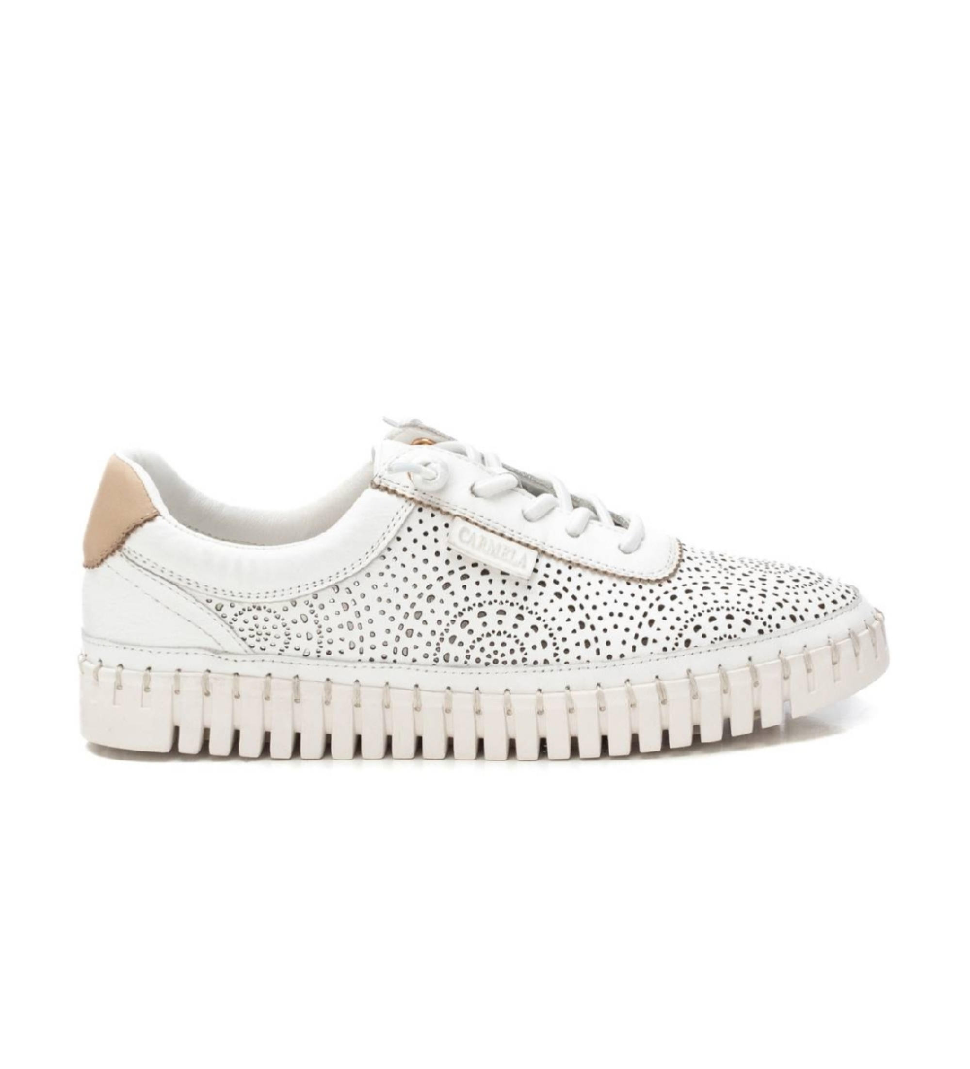 Carmela für Damen. 16232701-BLANCO Leder Turnschuhe 162327 weiß (35), Wohnung, Schnürsenkel, Lässig