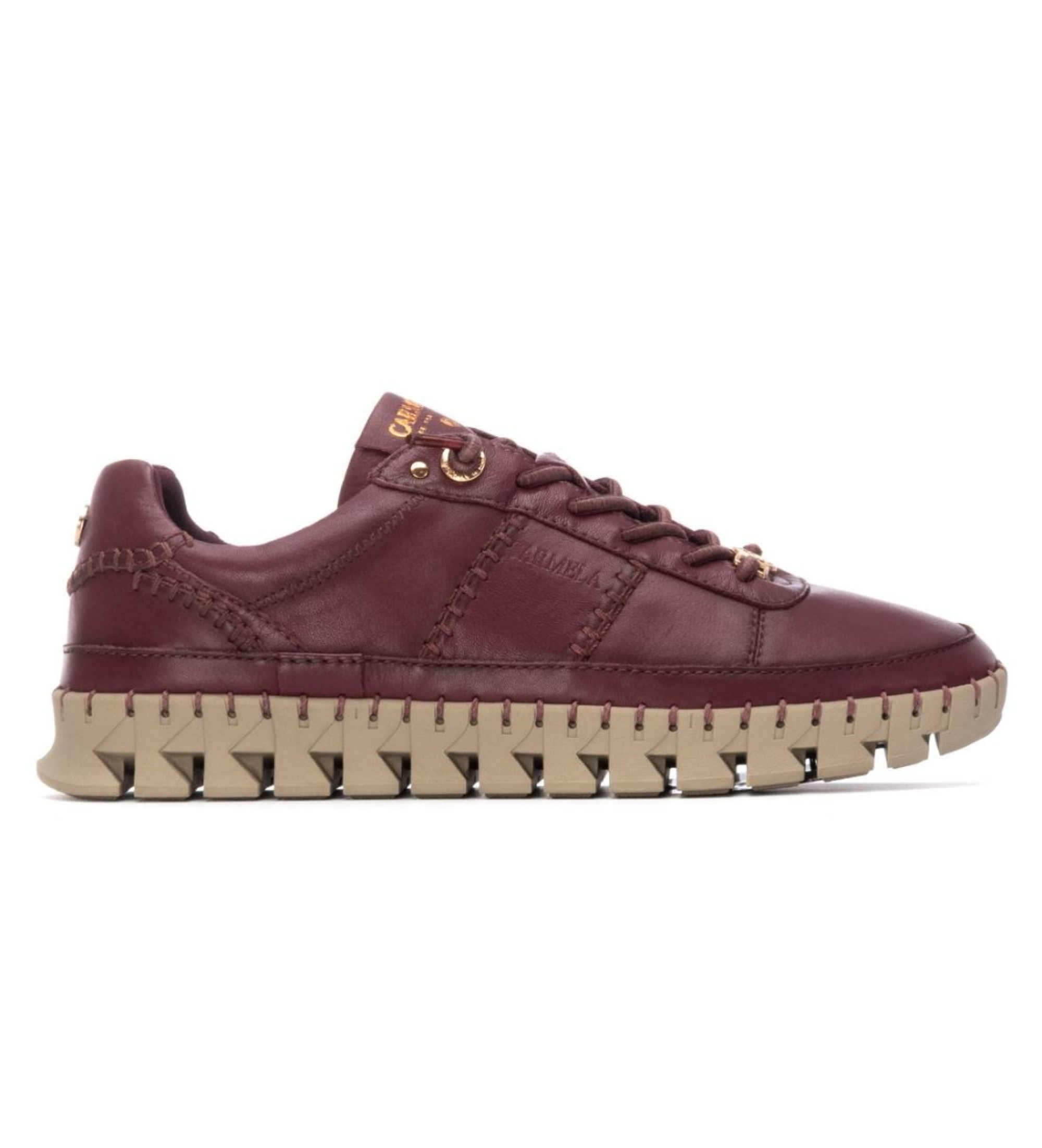 Carmela für Damen. 16252806-BURDEOS Leder Turnschuhe 162528 Bordeaux (41), Wohnung, Schnürsenkel, Lässig