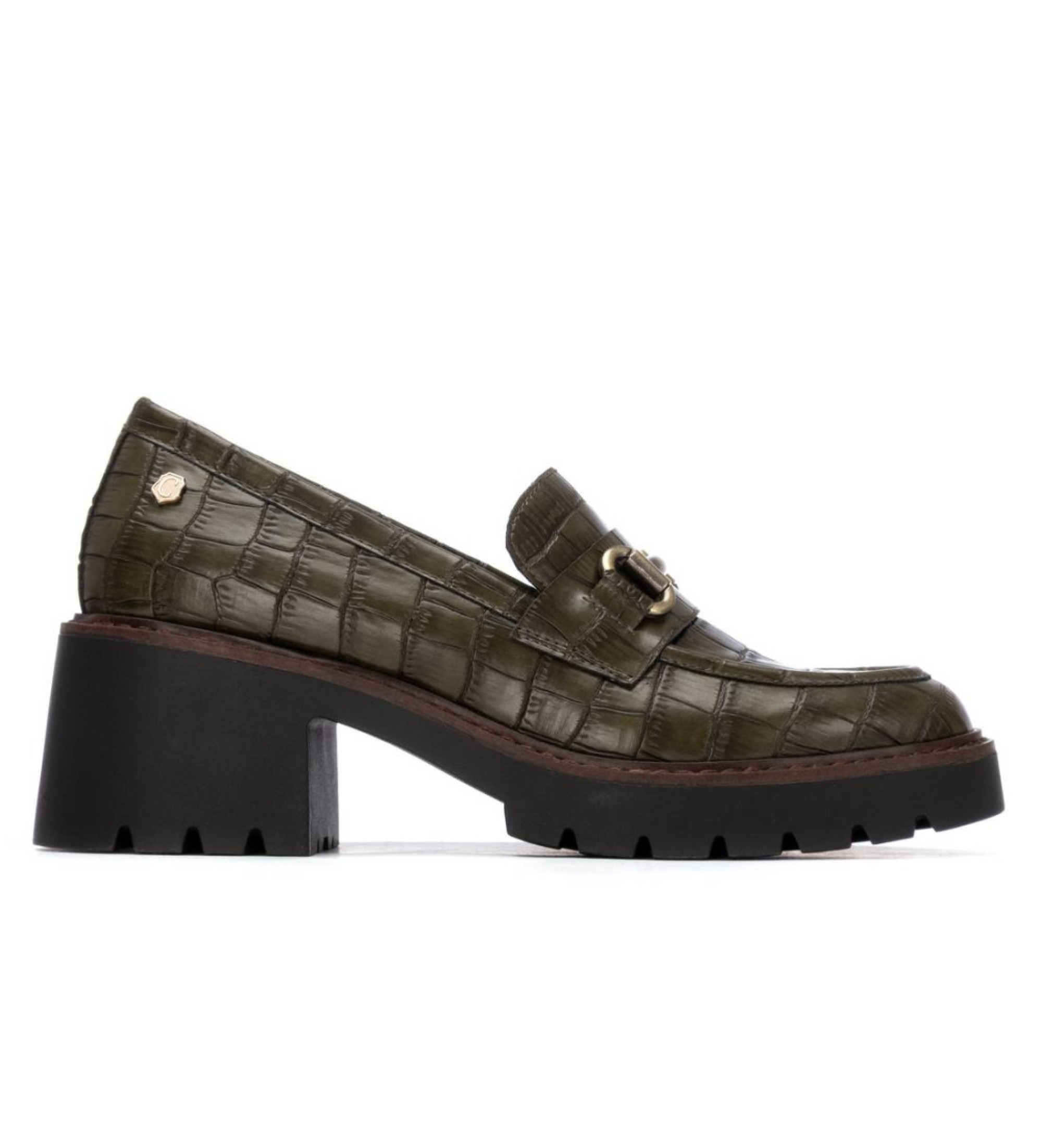 Carmela für Damen. 16256603-KAKI Lederschuhe 162566 grün (41), 3 bis 5 cm, Keine, Lässig