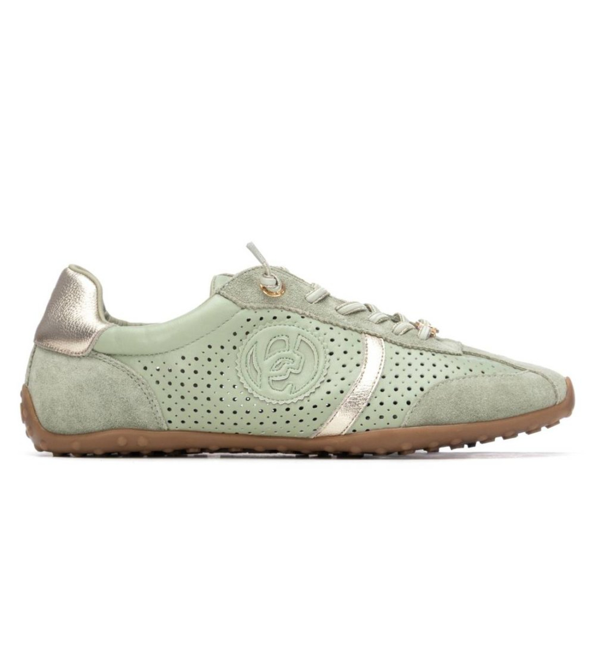 Carmela für Damen. 16310905-KAKI Turnschuhe 163109 grün (37), Stoff, Wohnung, Schnürsenkel, Lässig
