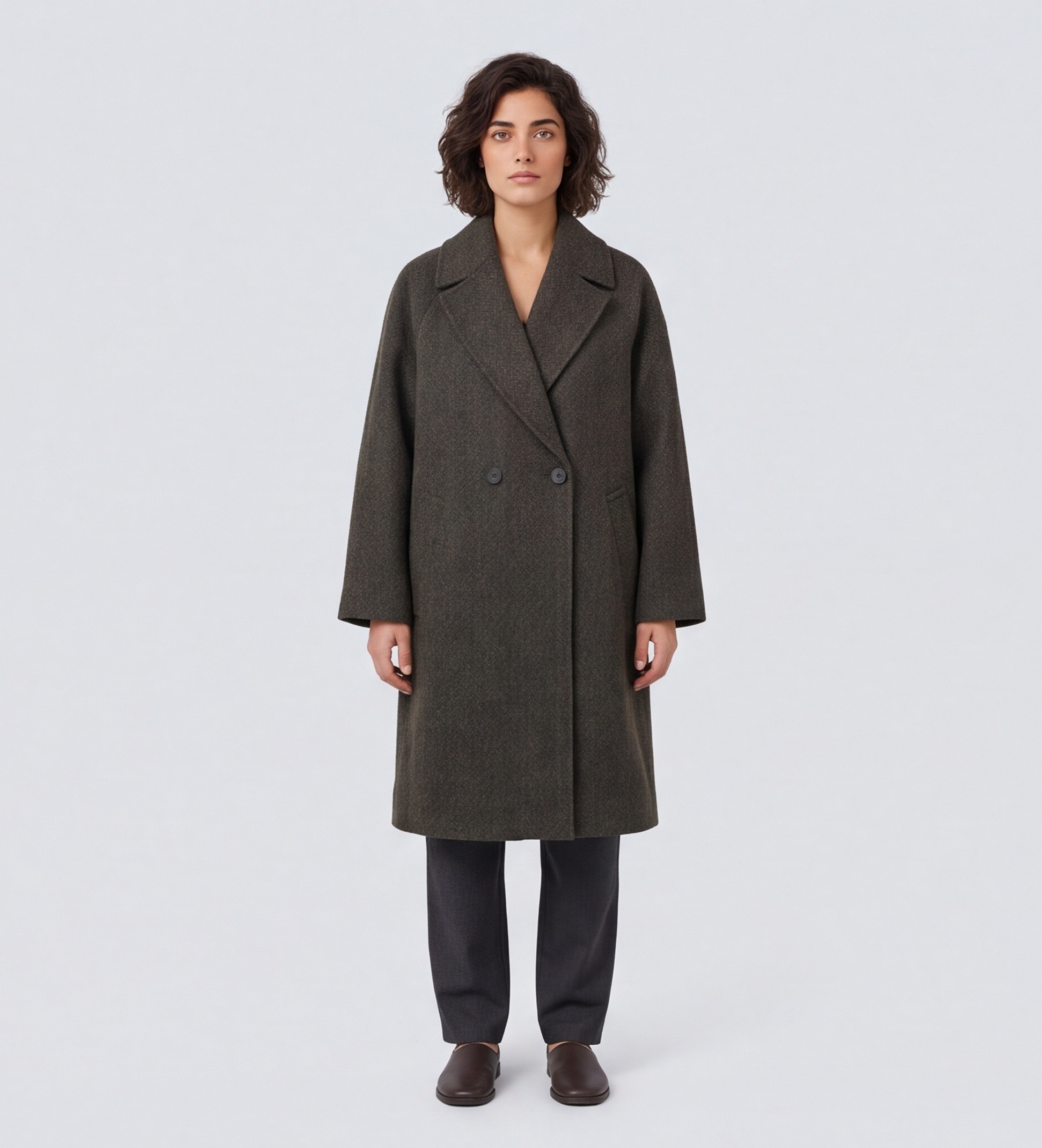 Circolo 1901voor vrouwen. FD4238 Groene double-breasted jas (LXL), Casual, Grijs, Wol, Klassiek