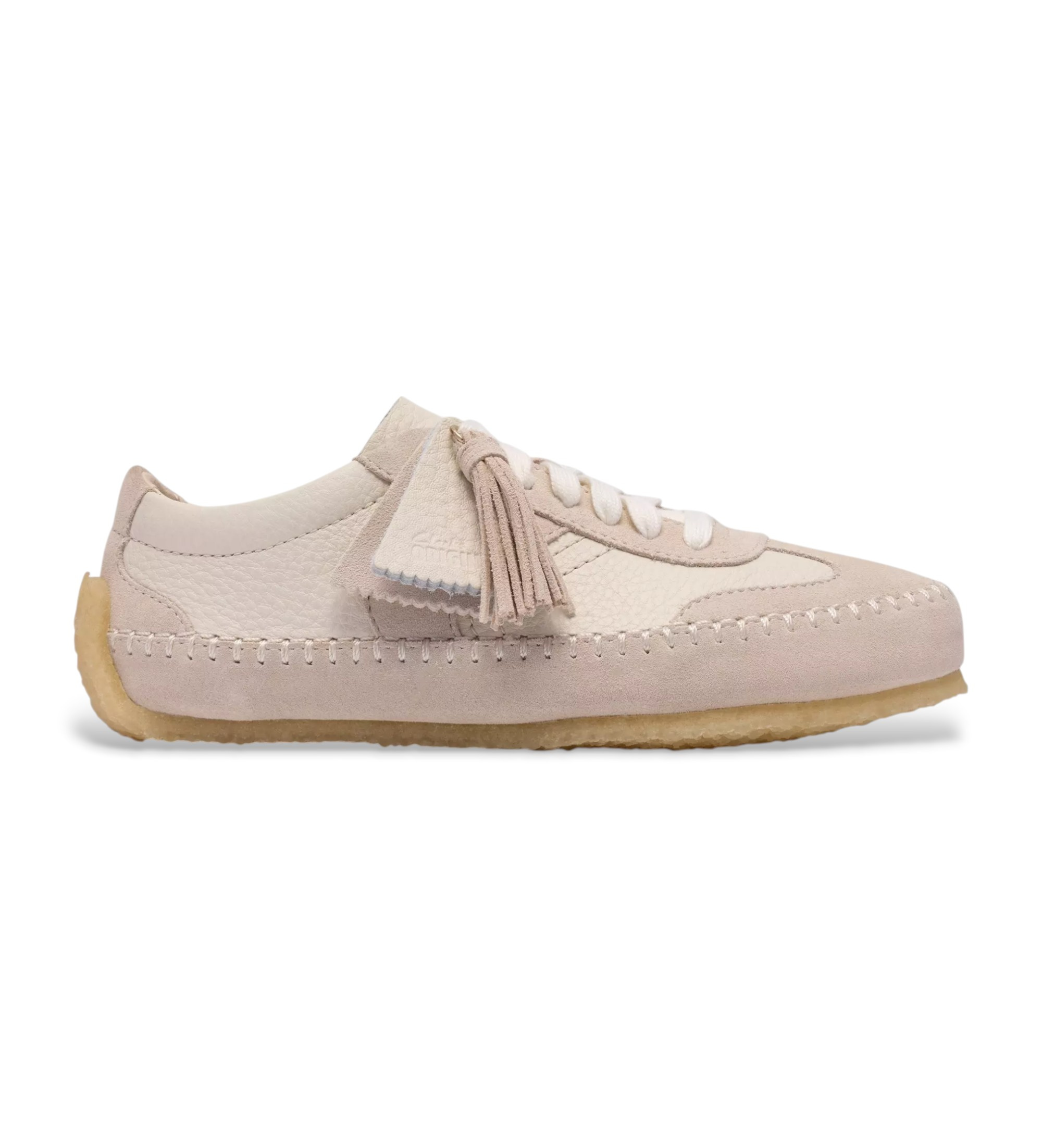 Clarks für Damen. 26185702 Tor Low Beige Wildleder Turnschuhe (38), Wohnung, Schnürsenkel, Lässig