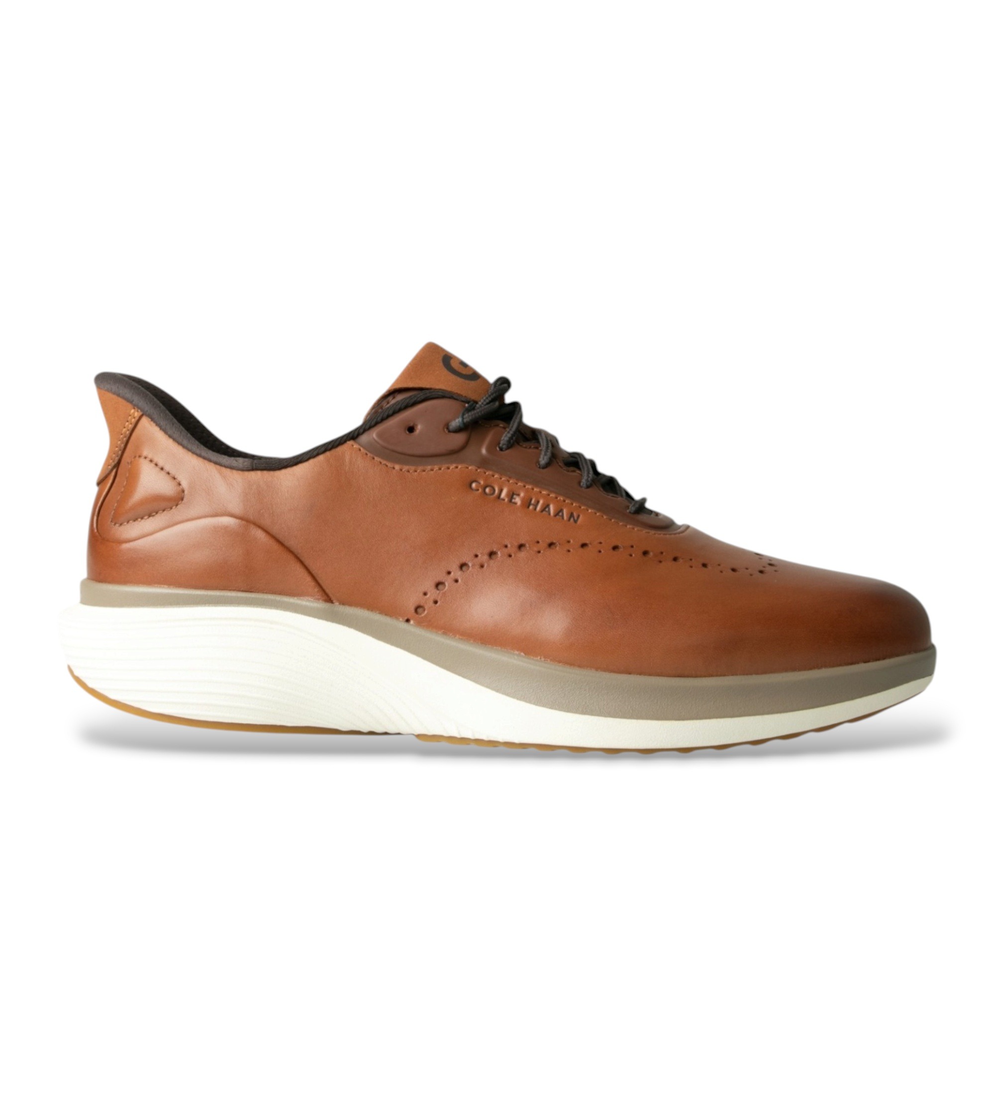 Cole Haan für Herren. C44230 OG Neoarc Quick-On Wingtip Oxford Schuhe camel (41), Leder, Beige, Wohnung, Keine, Klassisch