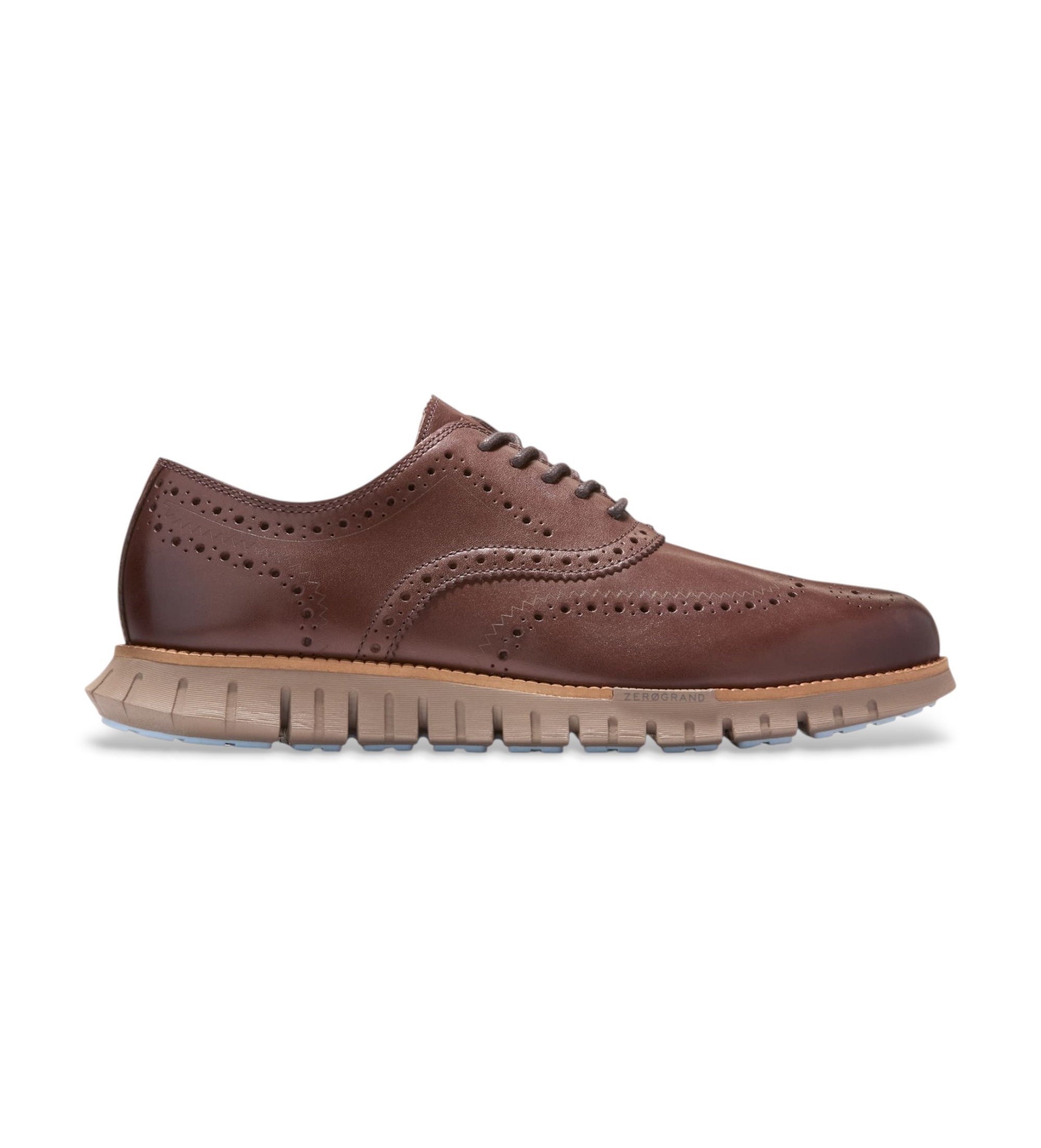 Cole Haan für Herren. C45383 Zerogrand Remastered Wingtip Oxford Lederschuhe braun (44), Wohnung, Schnürsenkel, Lässig, Klassisch