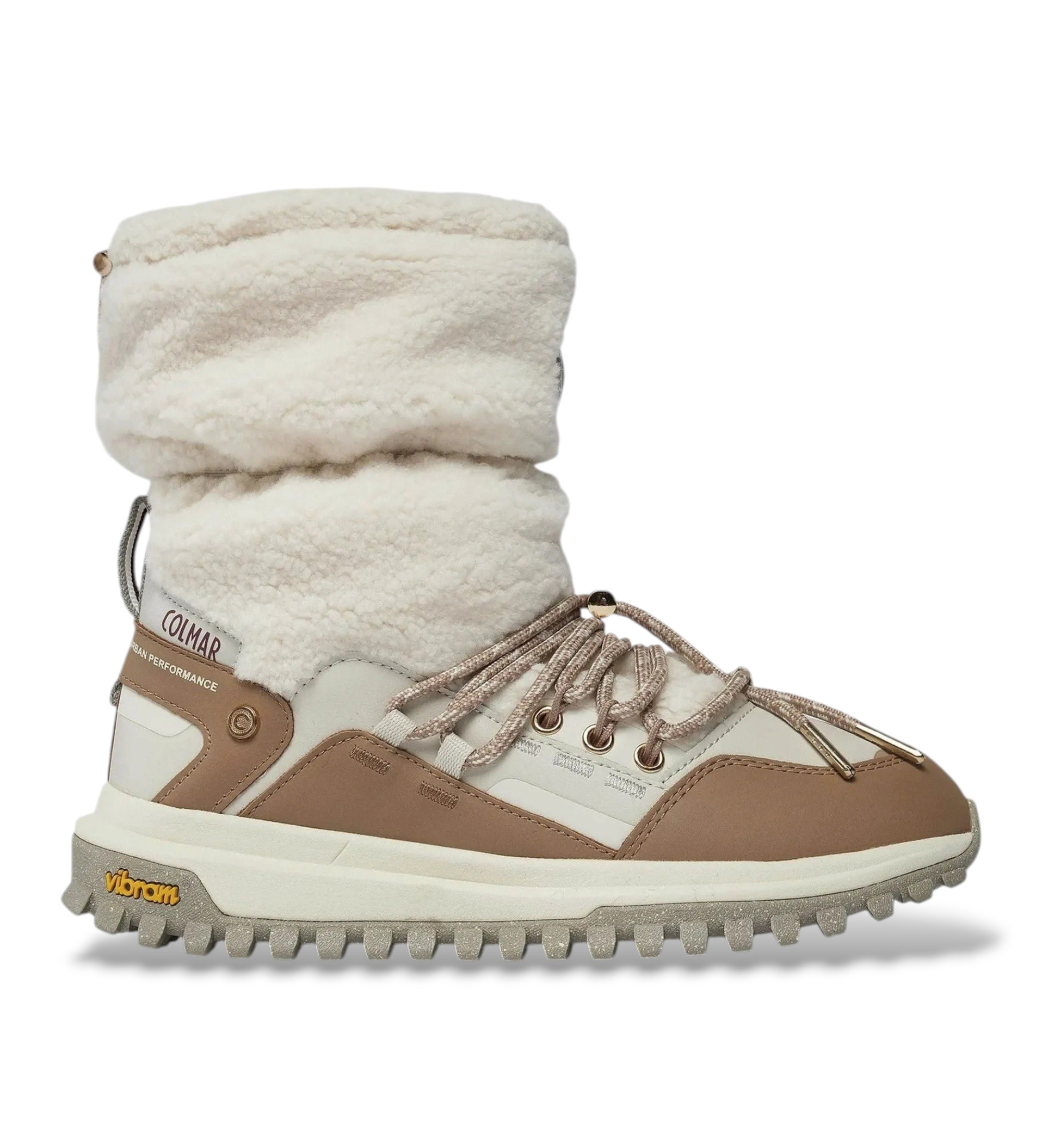 Colmarvoor vrouwen. WARMER-V Bruine Warmer Voyage laarsjes (37), Plat, Veters, Casual